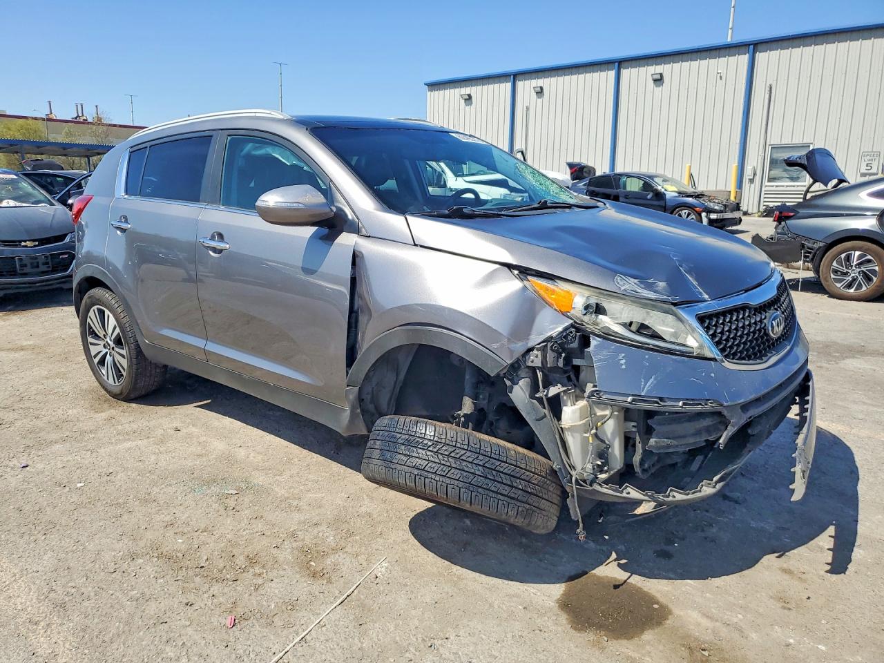 2015 Kia Sportage Ex Gray vin: KNDPC3ACXF7791945