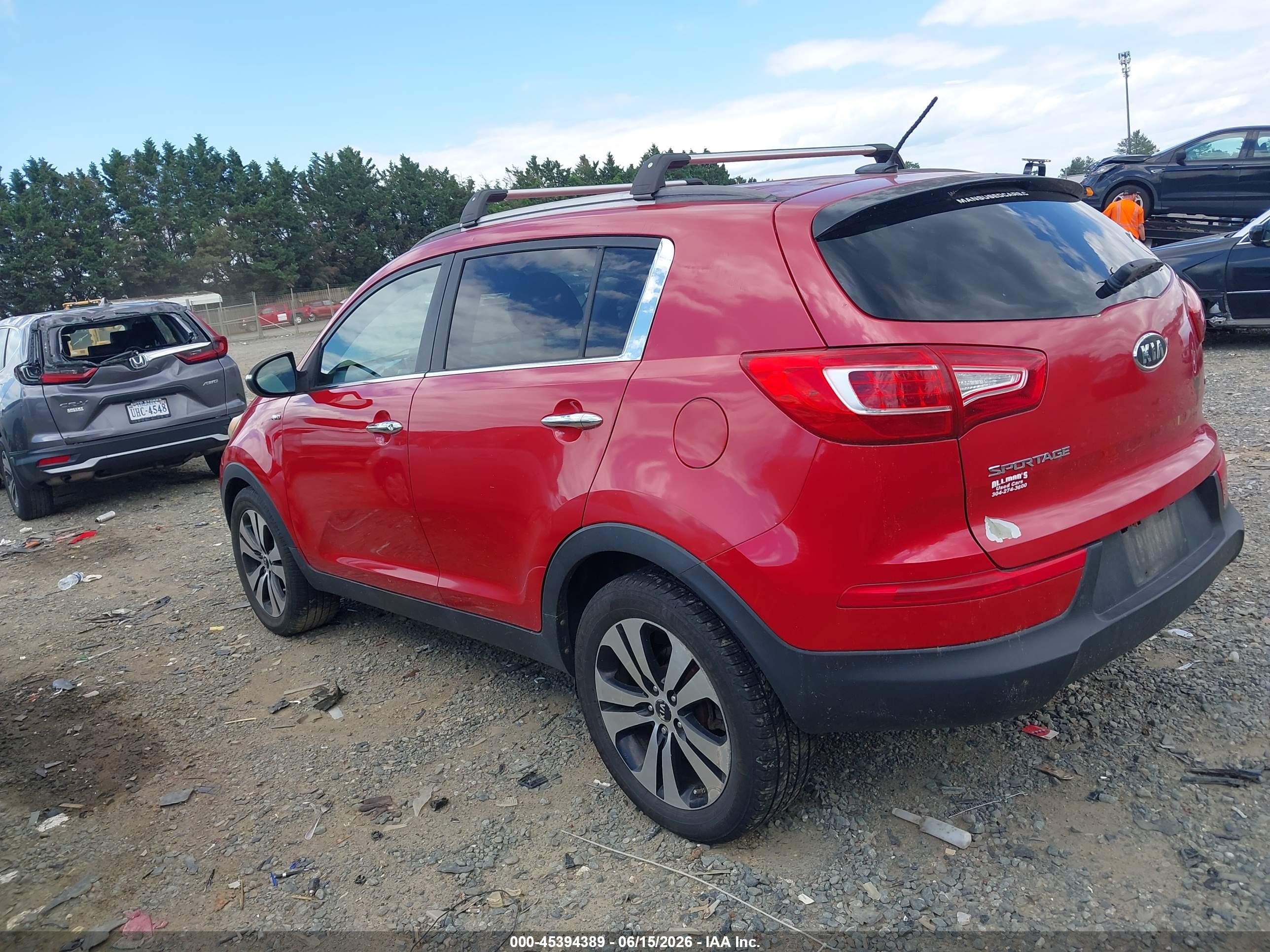 2011 Kia Sportage Ex Red vin: KNDPCCA20B7049443