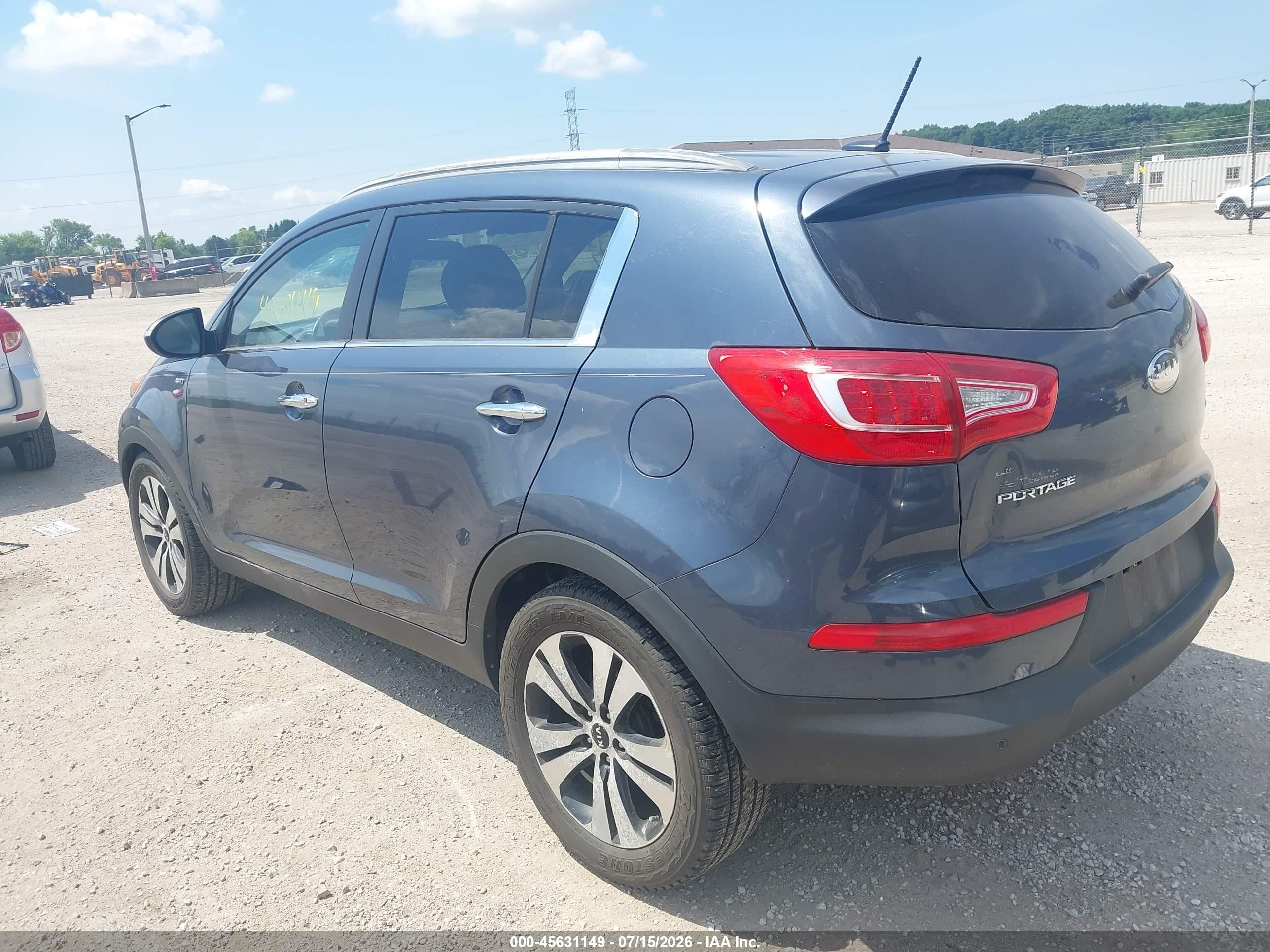 2013 Kia Sportage Ex Gray vin: KNDPCCA20D7364326