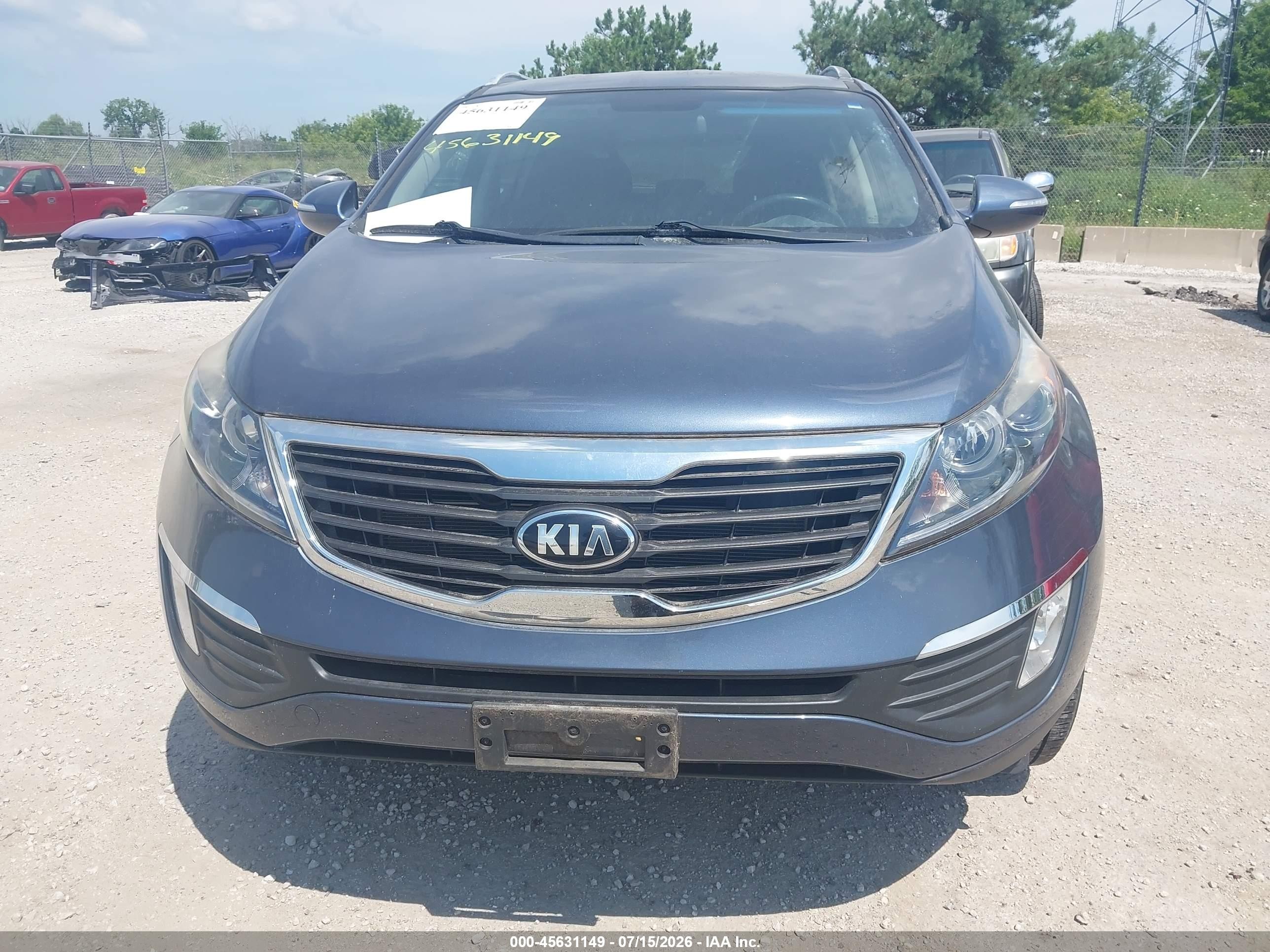 2013 Kia Sportage Ex Gray vin: KNDPCCA20D7364326