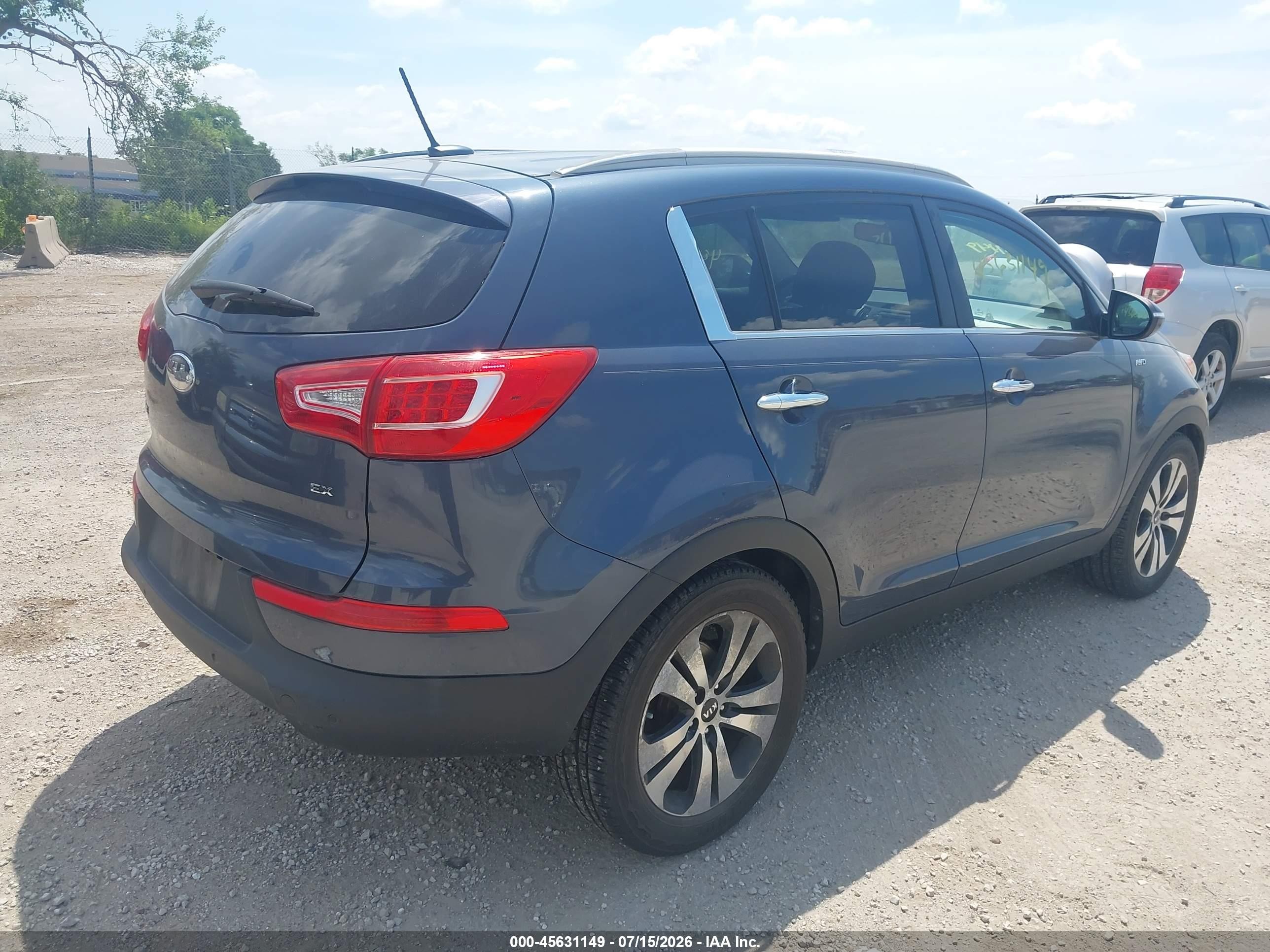 2013 Kia Sportage Ex Gray vin: KNDPCCA20D7364326