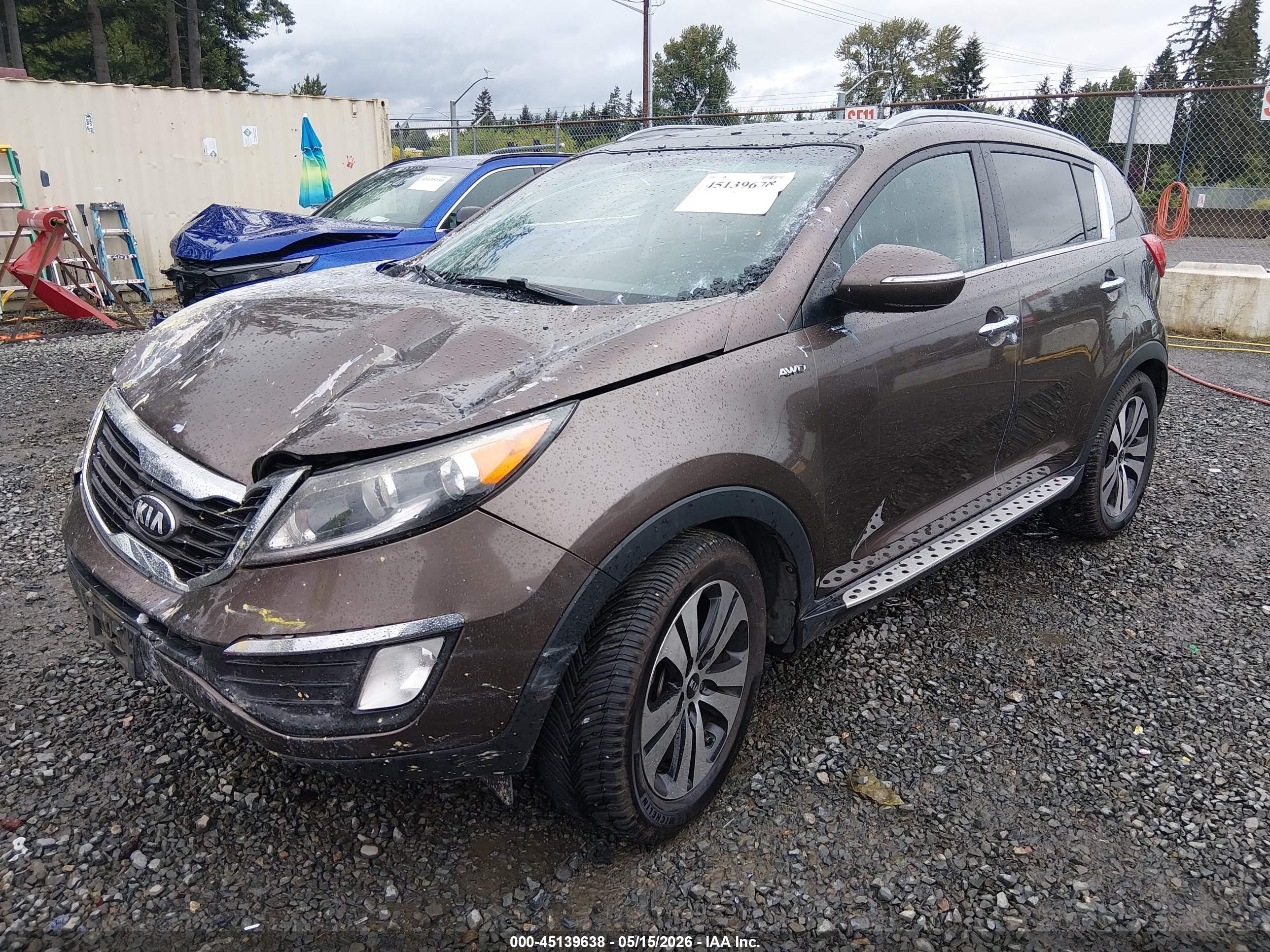 2013 Kia Sportage Ex Brown vin: KNDPCCA20D7433547
