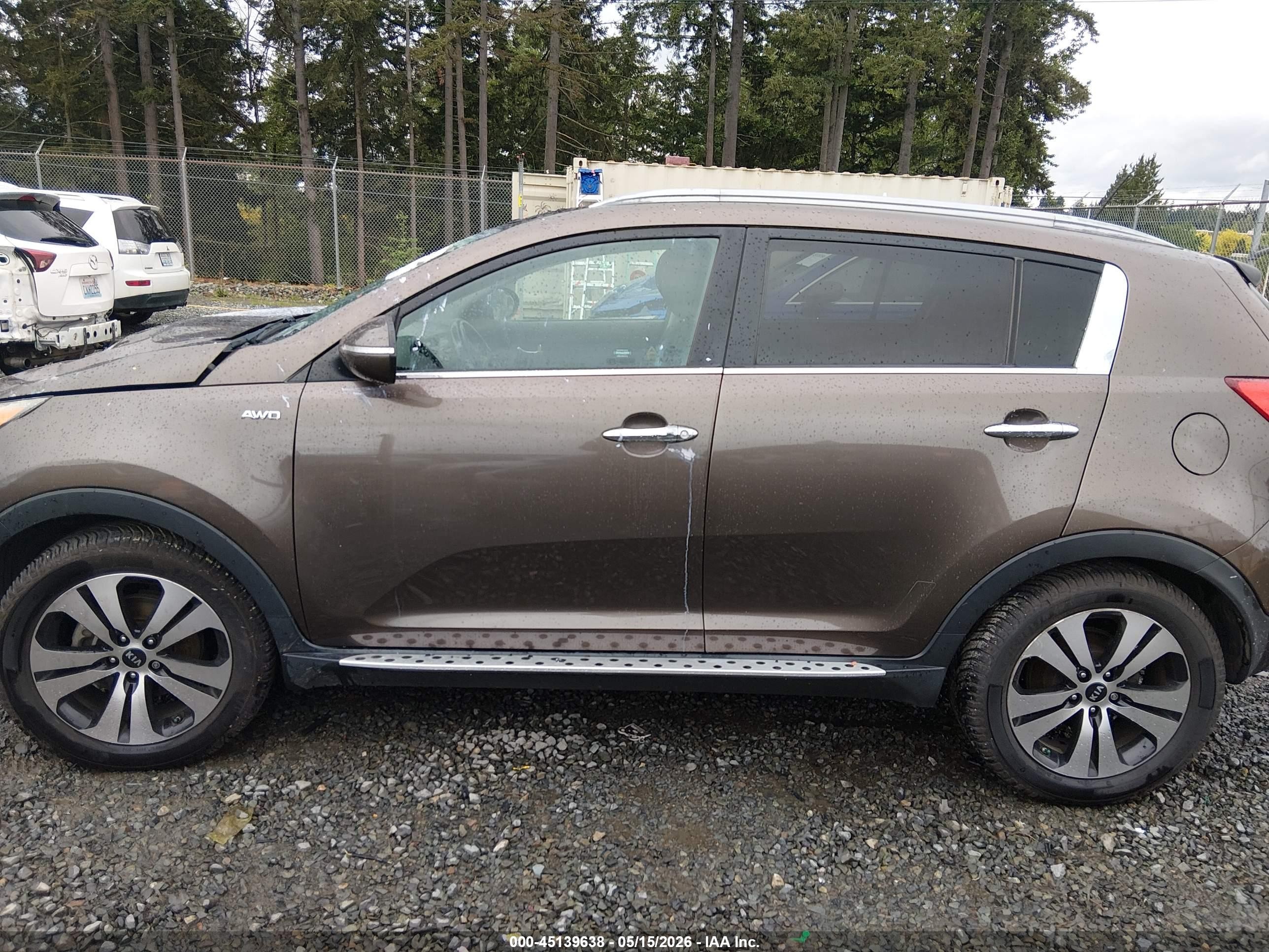 2013 Kia Sportage Ex Brown vin: KNDPCCA20D7433547