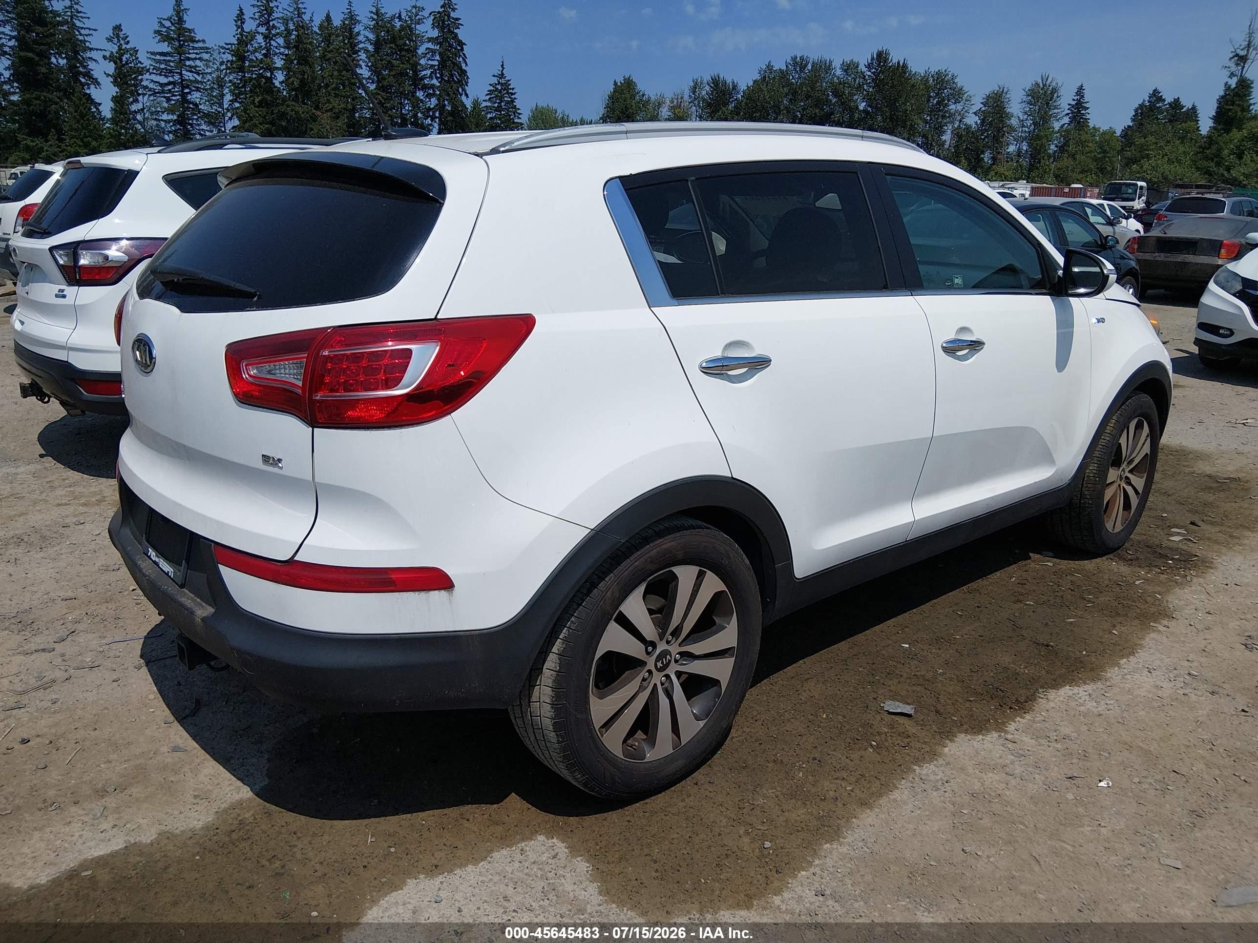 2011 Kia Sportage Ex White vin: KNDPCCA21B7071323