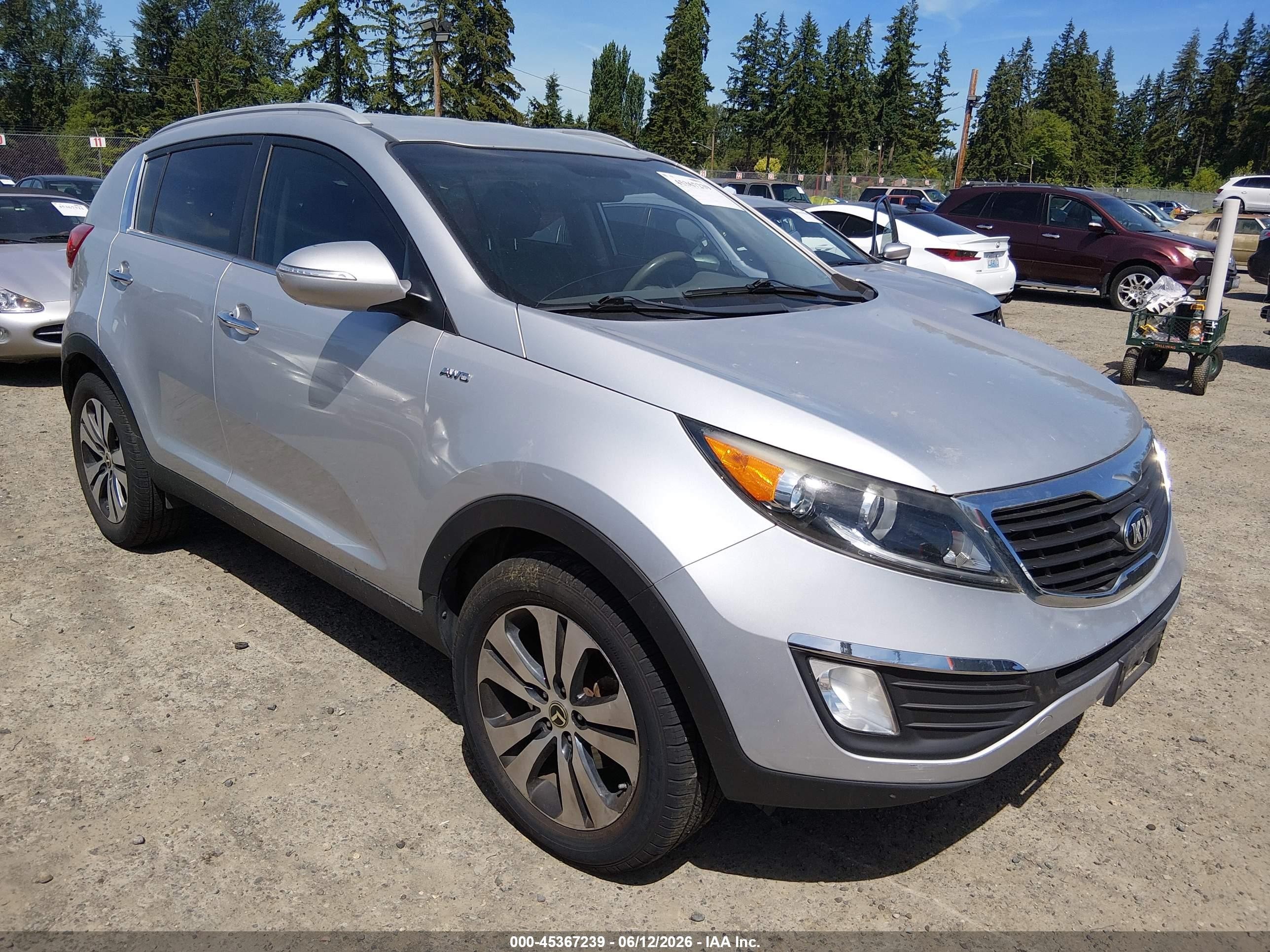 2013 Kia Sportage Ex Silver vin: KNDPCCA21D7371169