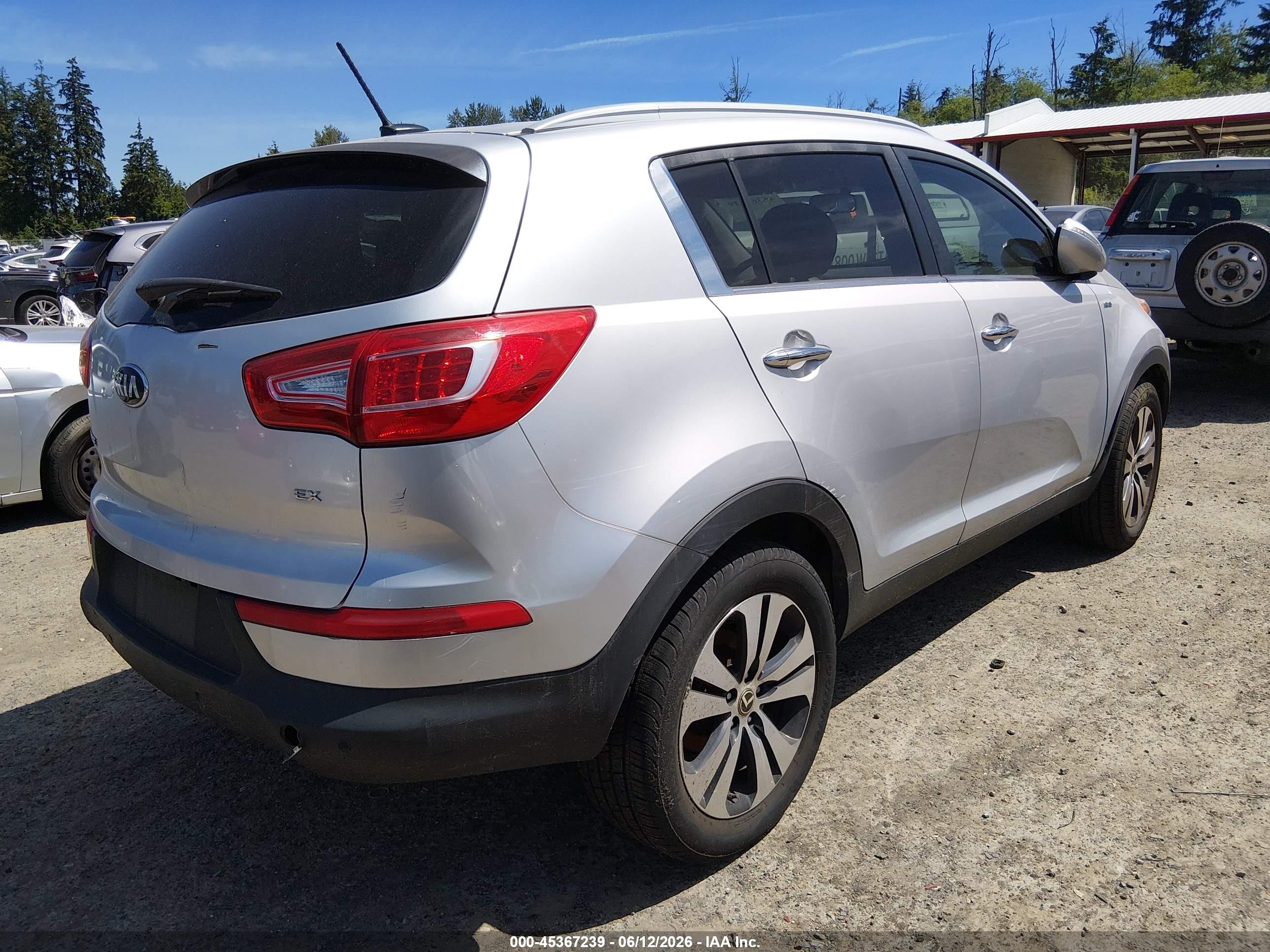 2013 Kia Sportage Ex Silver vin: KNDPCCA21D7371169