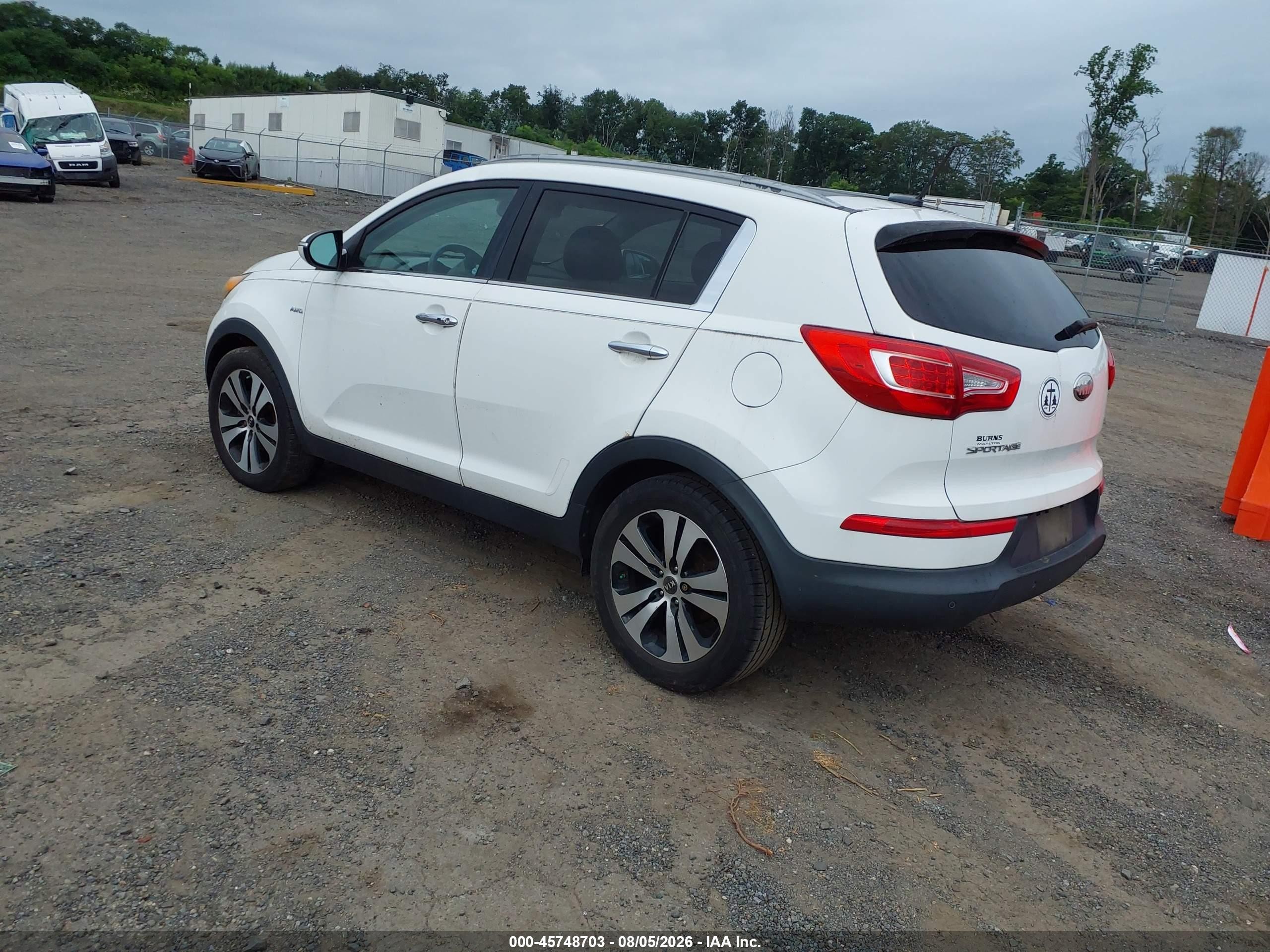 2013 Kia Sportage Ex White vin: KNDPCCA21D7438367