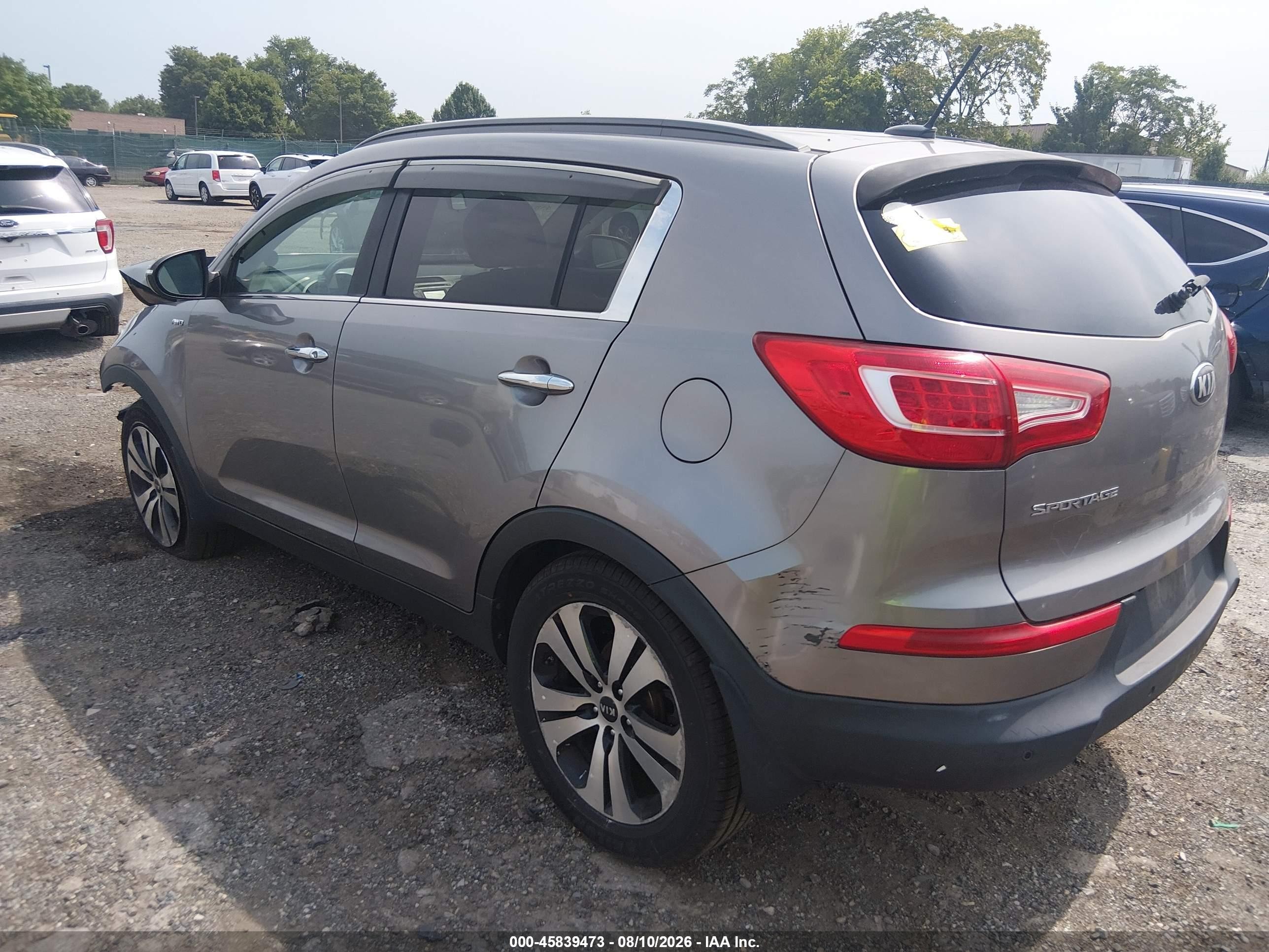 2013 Kia Sportage Ex Gray vin: KNDPCCA21D7472714