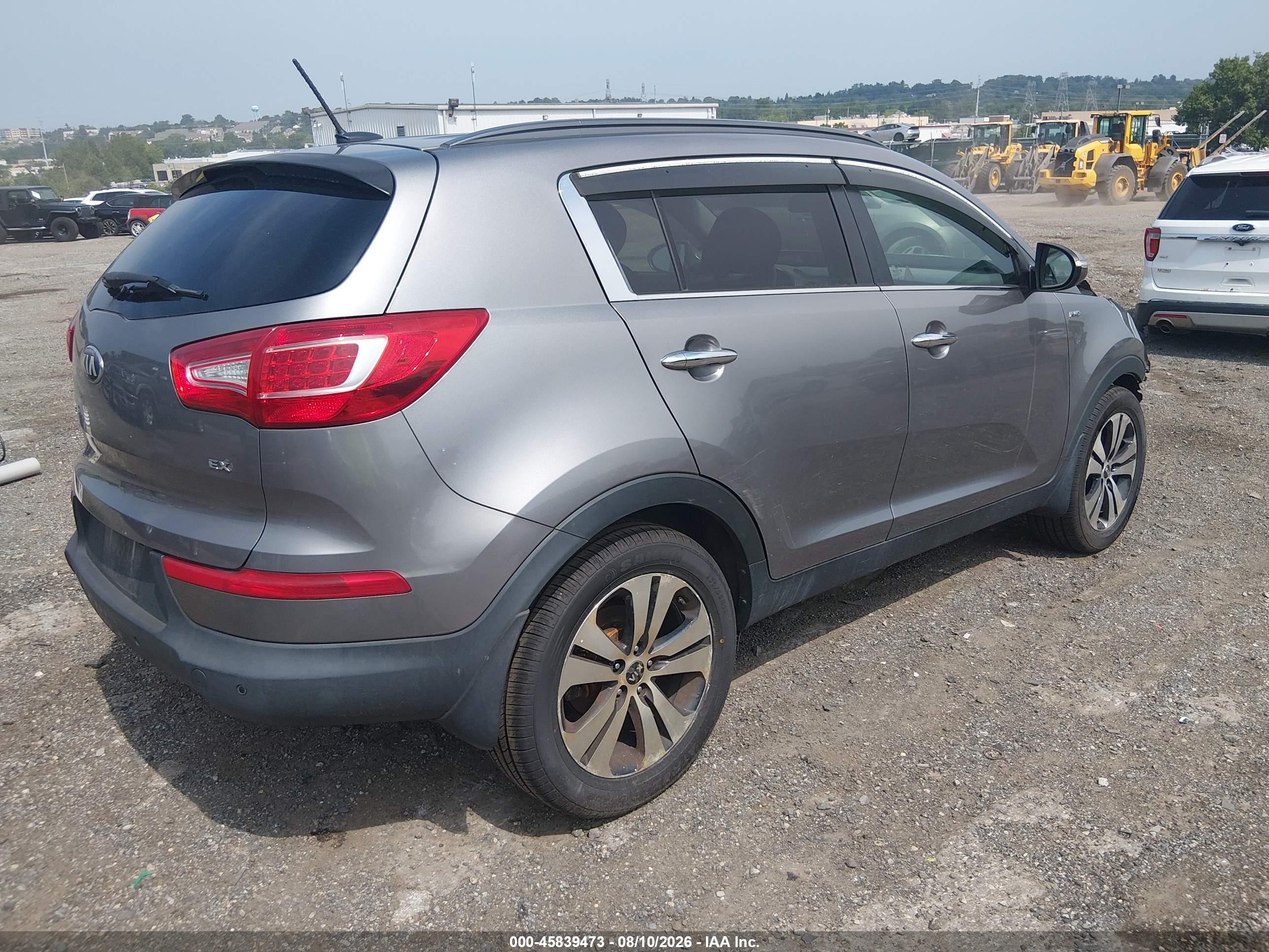 2013 Kia Sportage Ex Gray vin: KNDPCCA21D7472714
