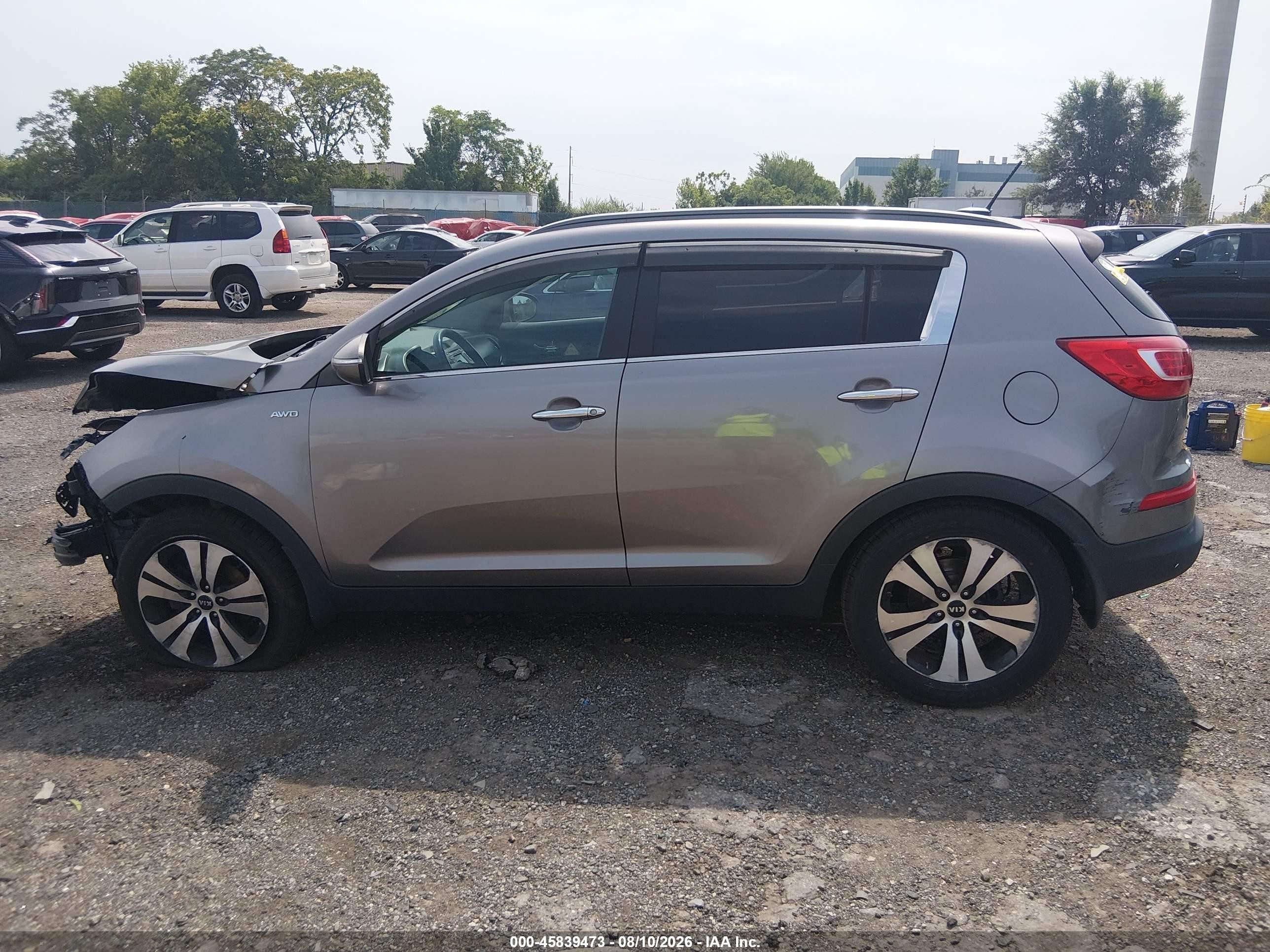 2013 Kia Sportage Ex Gray vin: KNDPCCA21D7472714