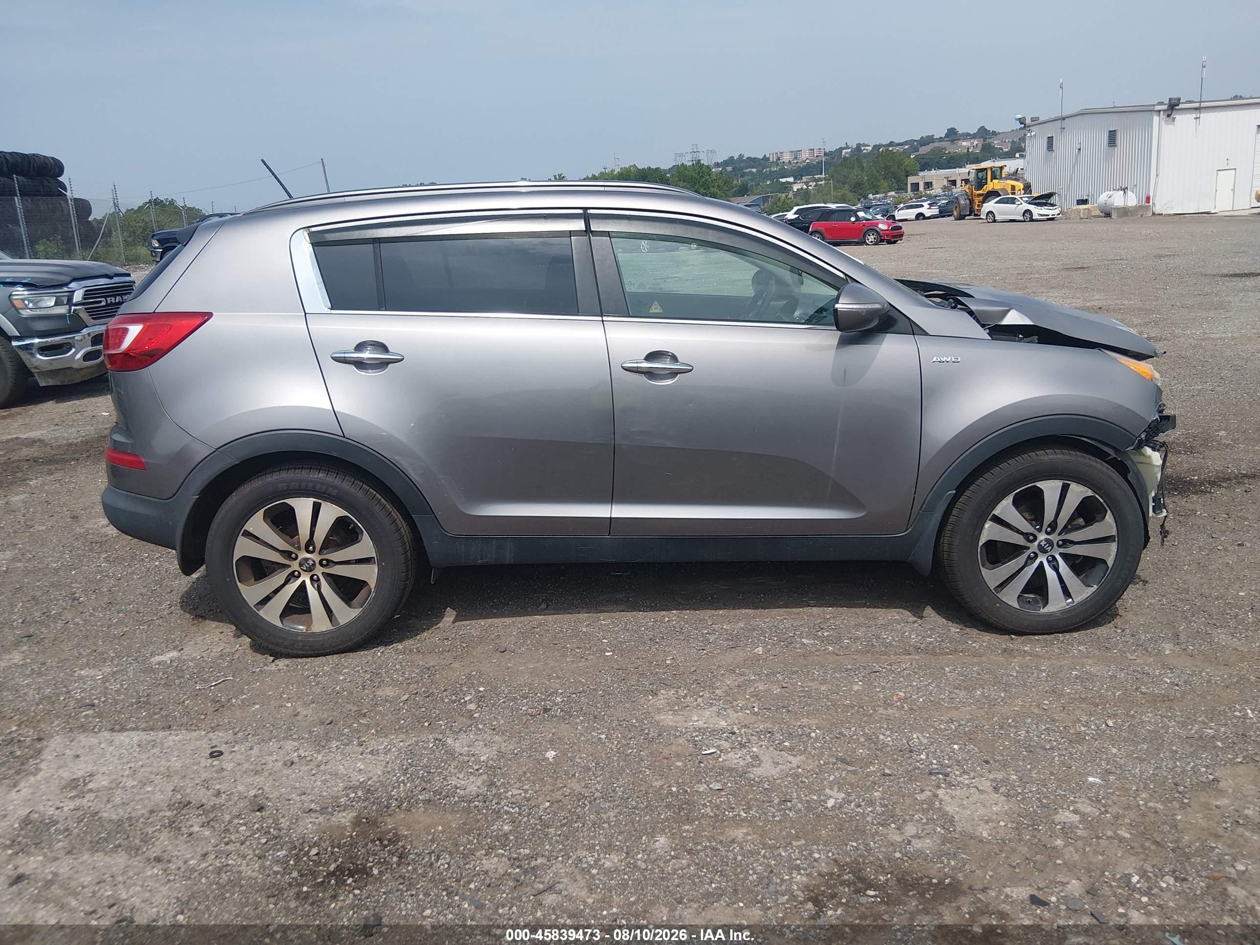 2013 Kia Sportage Ex Gray vin: KNDPCCA21D7472714