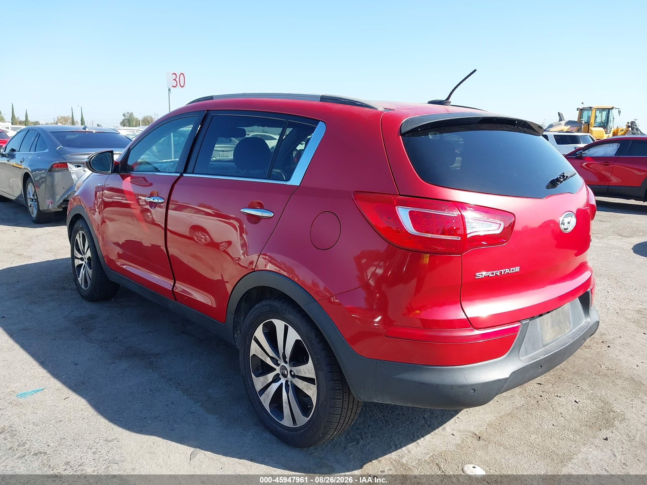 2013 Kia Sportage Ex Red vin: KNDPCCA21D7497452