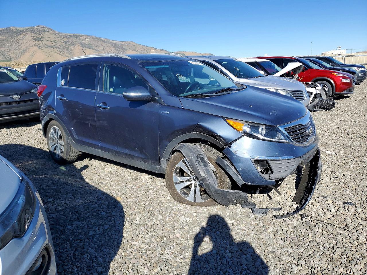 2013 Kia Sportage Ex Blue vin: KNDPCCA22D7520642