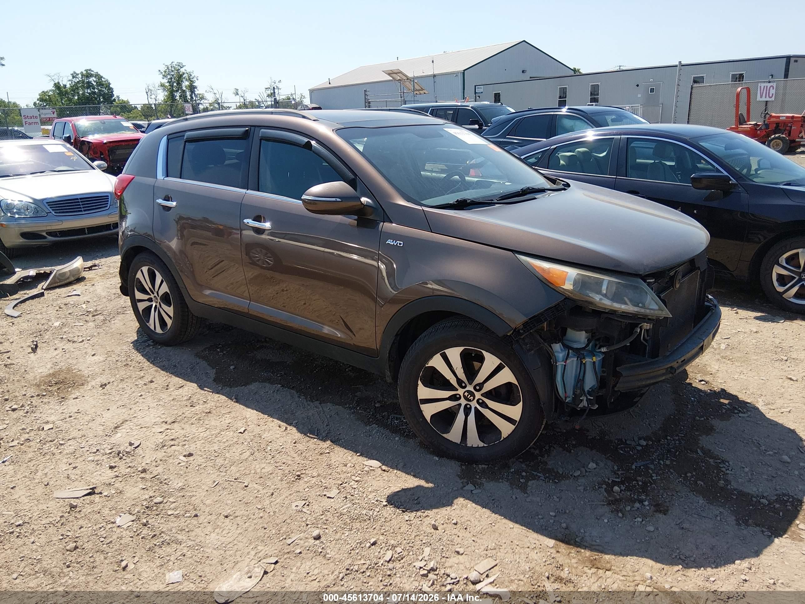 2012 Kia Sportage Ex Brown vin: KNDPCCA23C7227475