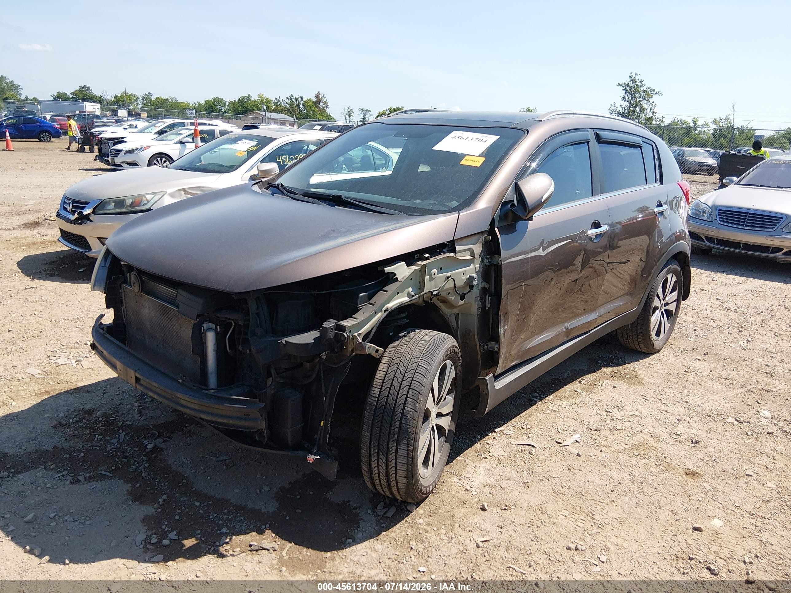 2012 Kia Sportage Ex Brown vin: KNDPCCA23C7227475