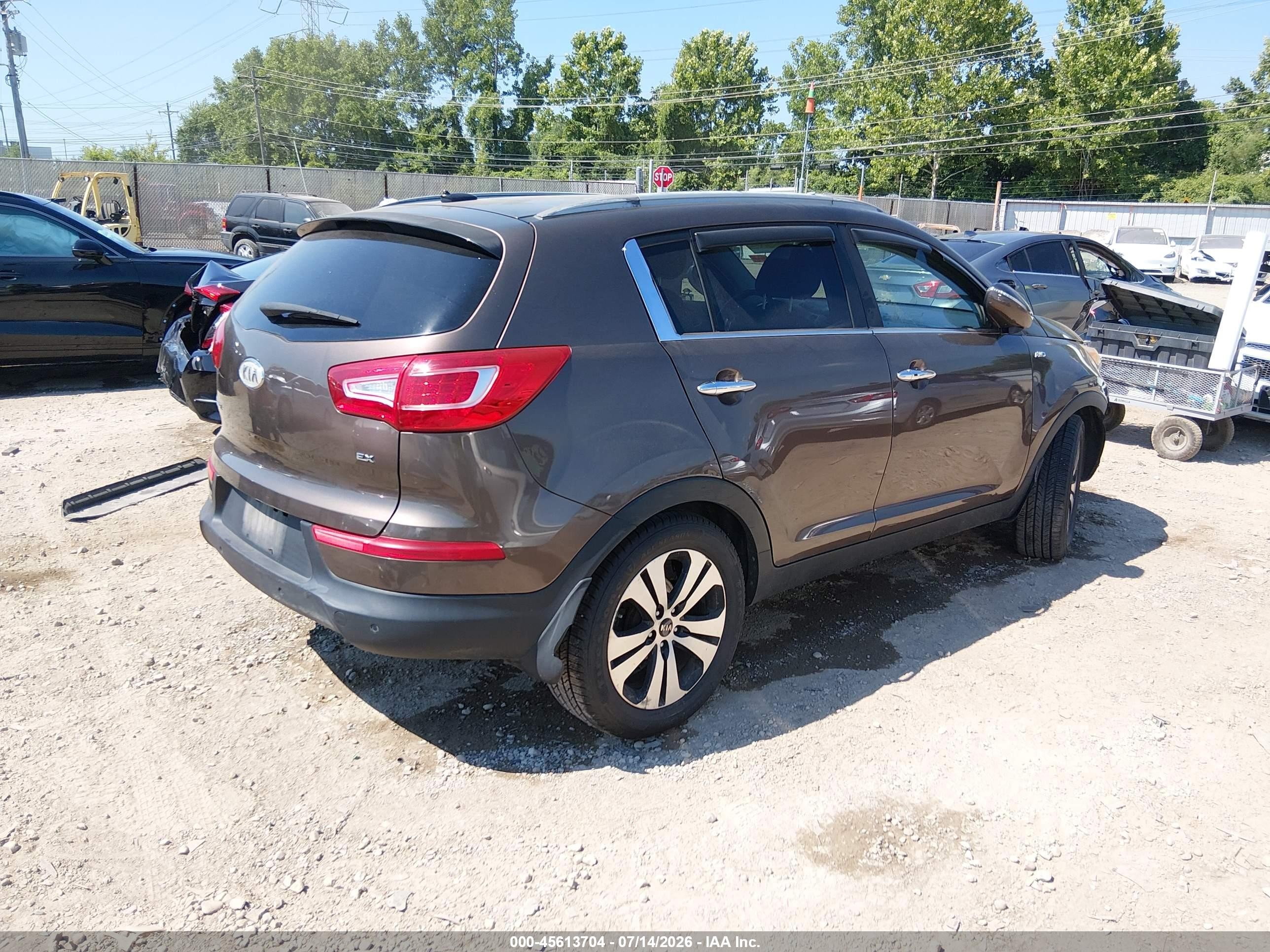 2012 Kia Sportage Ex Brown vin: KNDPCCA23C7227475