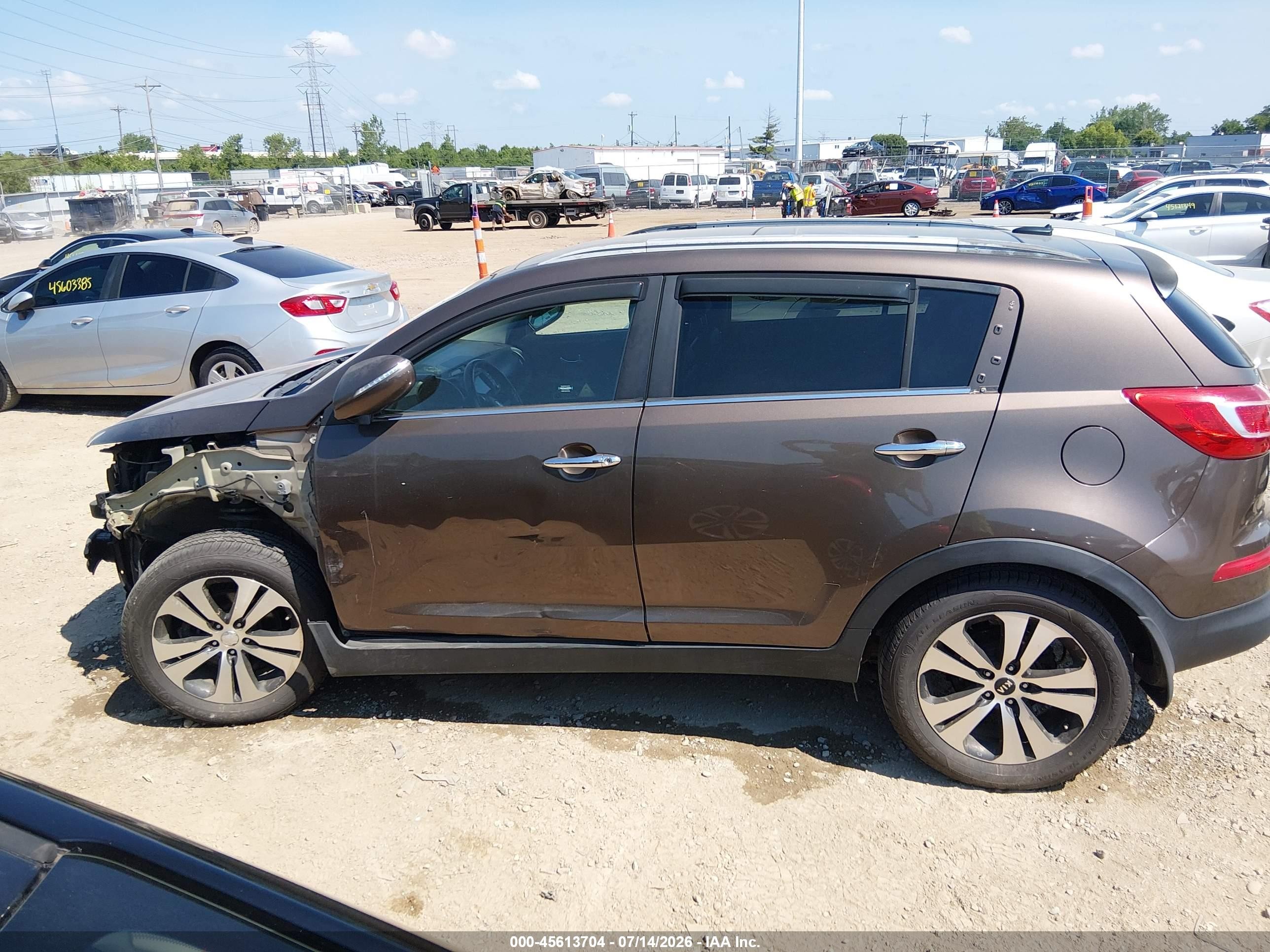 2012 Kia Sportage Ex Brown vin: KNDPCCA23C7227475