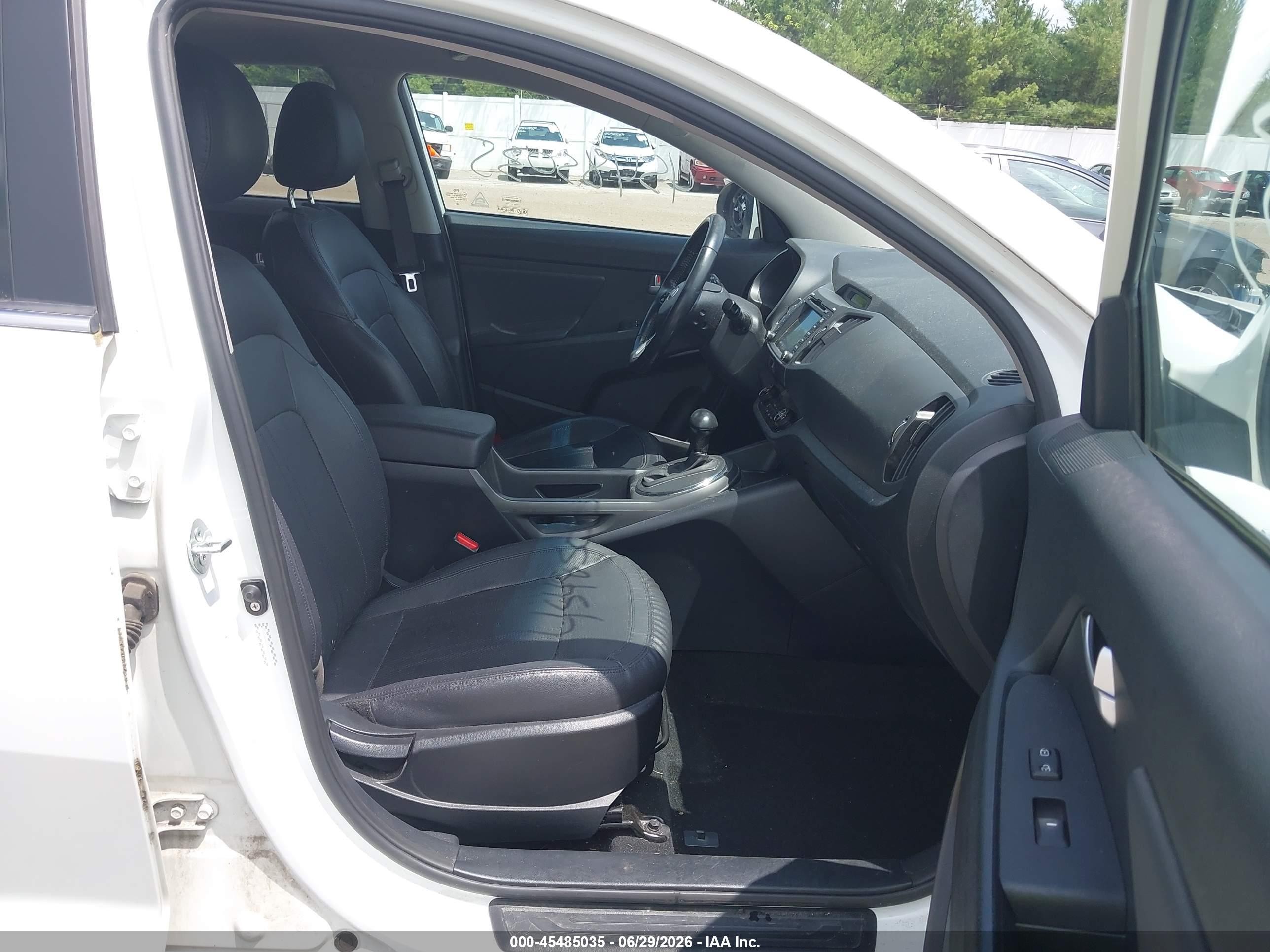 2013 Kia Sportage Ex White vin: KNDPCCA23D7436846