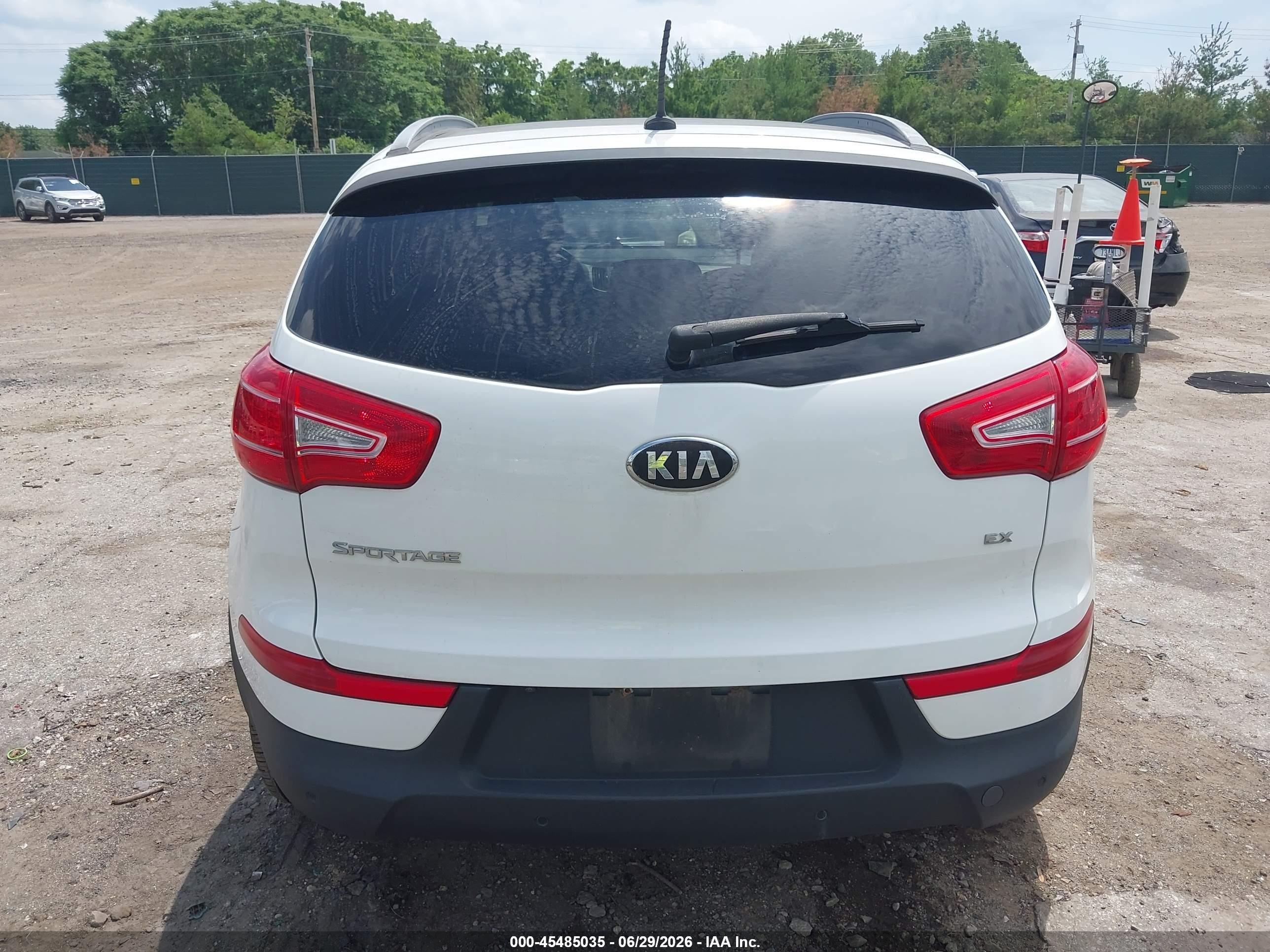 2013 Kia Sportage Ex White vin: KNDPCCA23D7436846