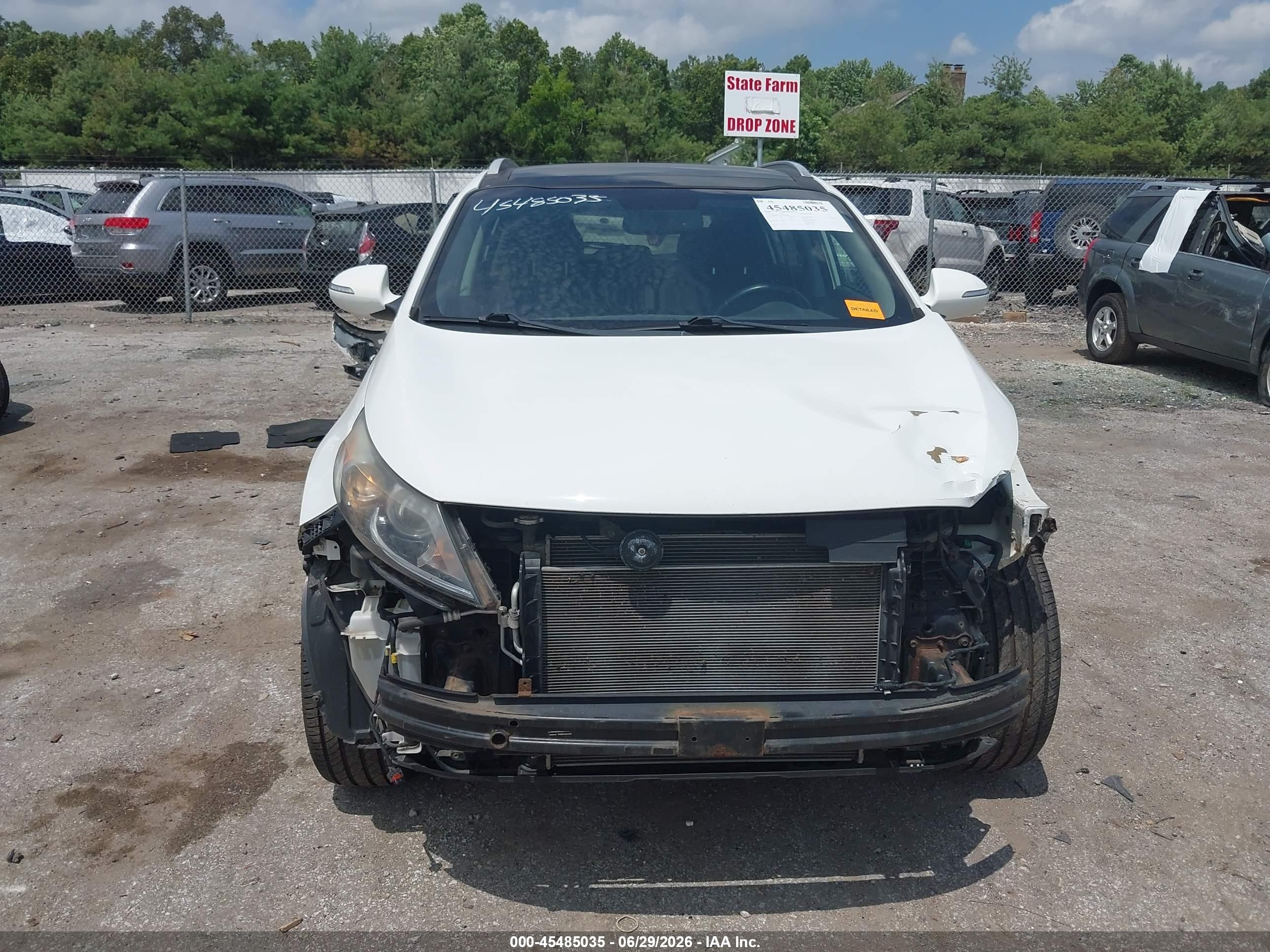 2013 Kia Sportage Ex White vin: KNDPCCA23D7436846