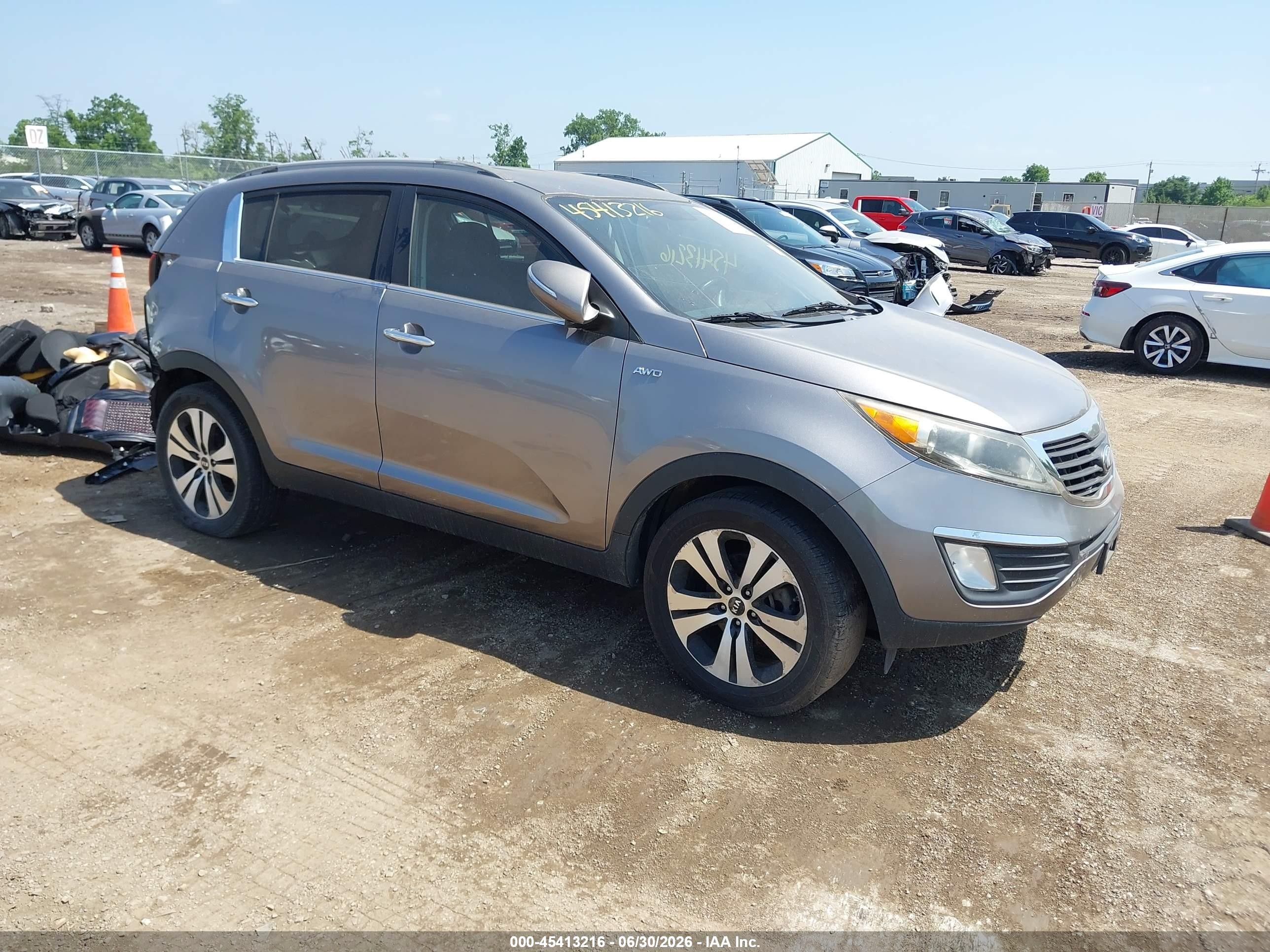 2013 Kia Sportage Ex Серый vin: KNDPCCA23D7463349