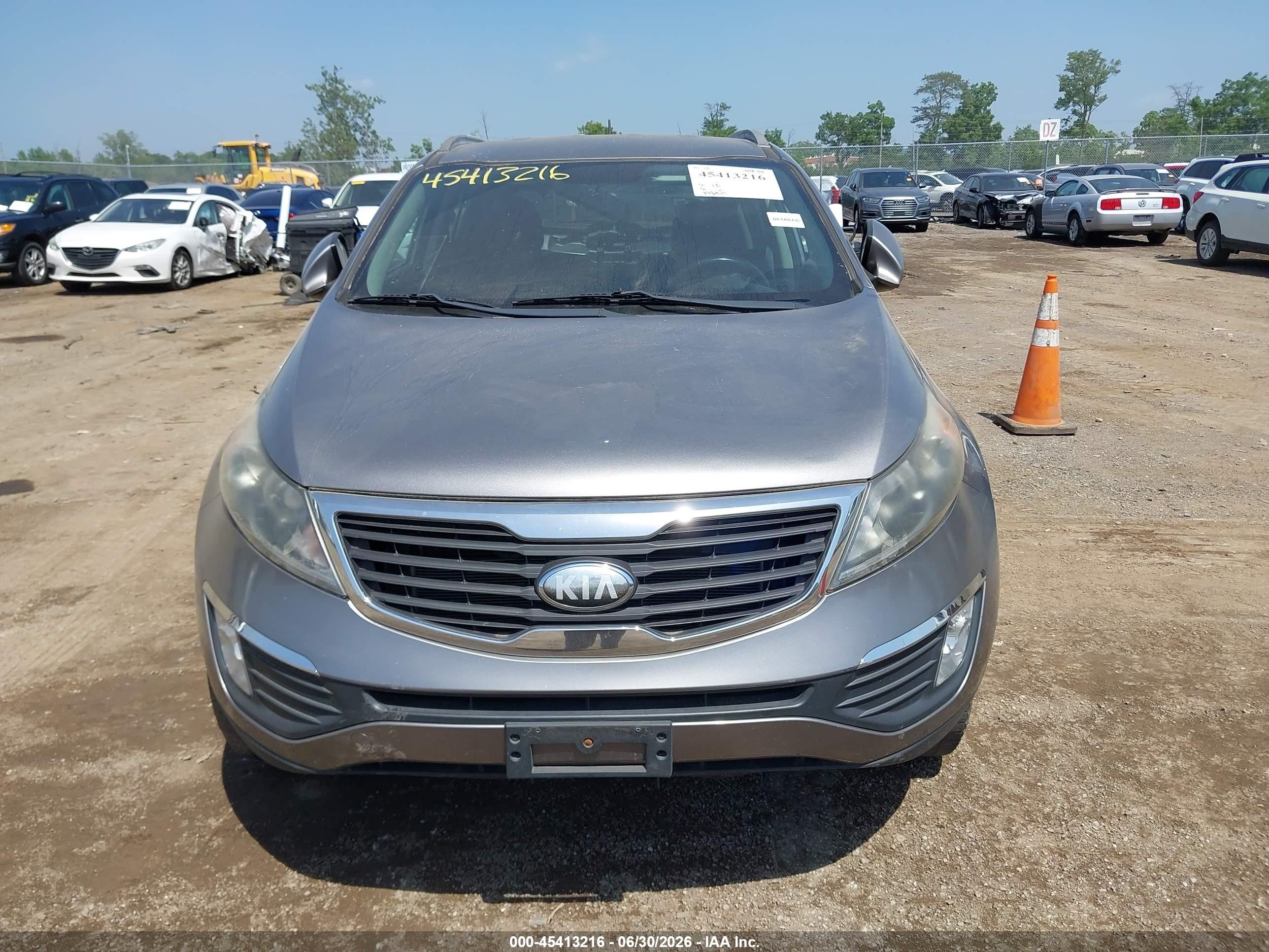 2013 Kia Sportage Ex Gray vin: KNDPCCA23D7463349