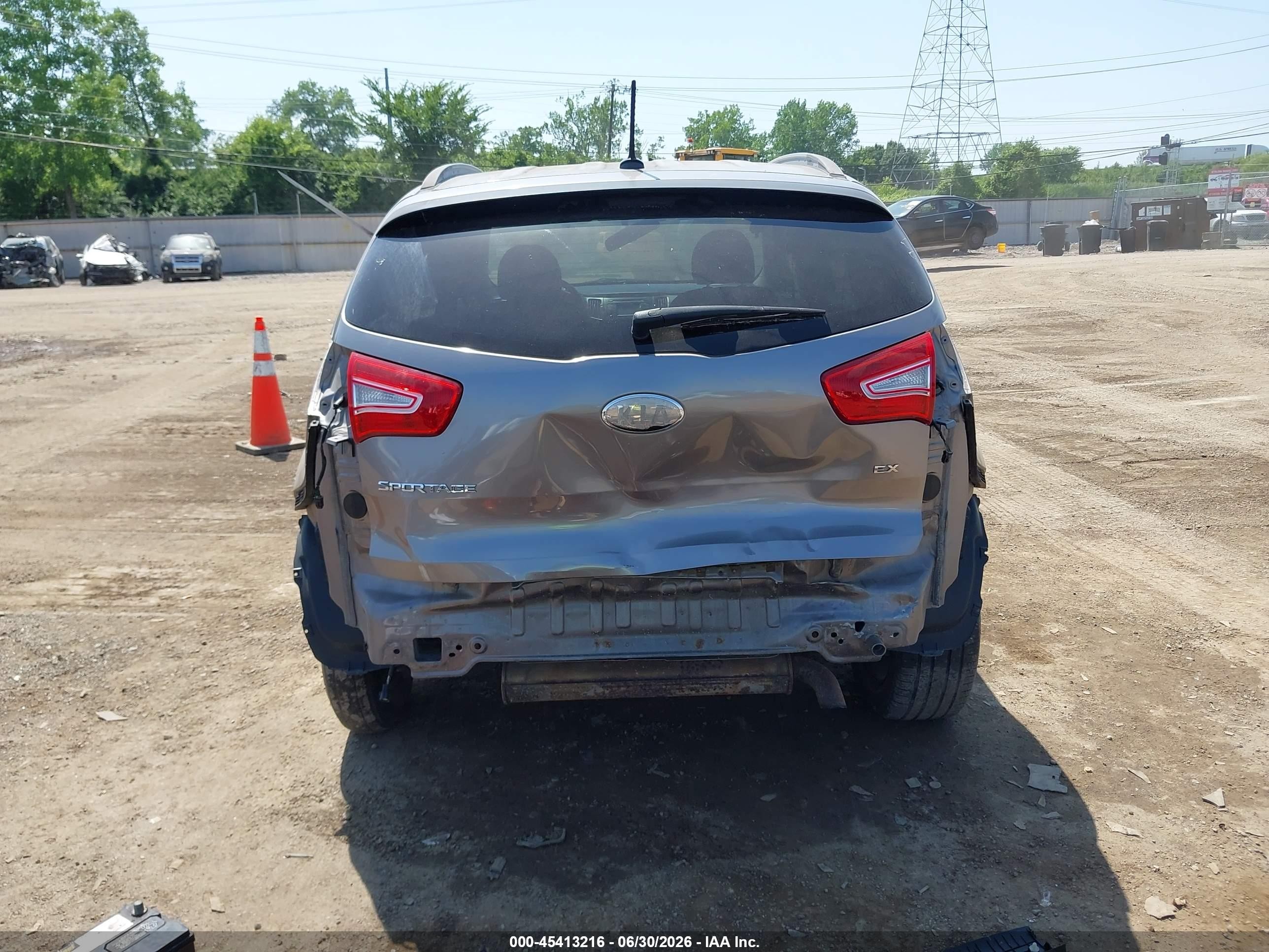2013 Kia Sportage Ex Gray vin: KNDPCCA23D7463349