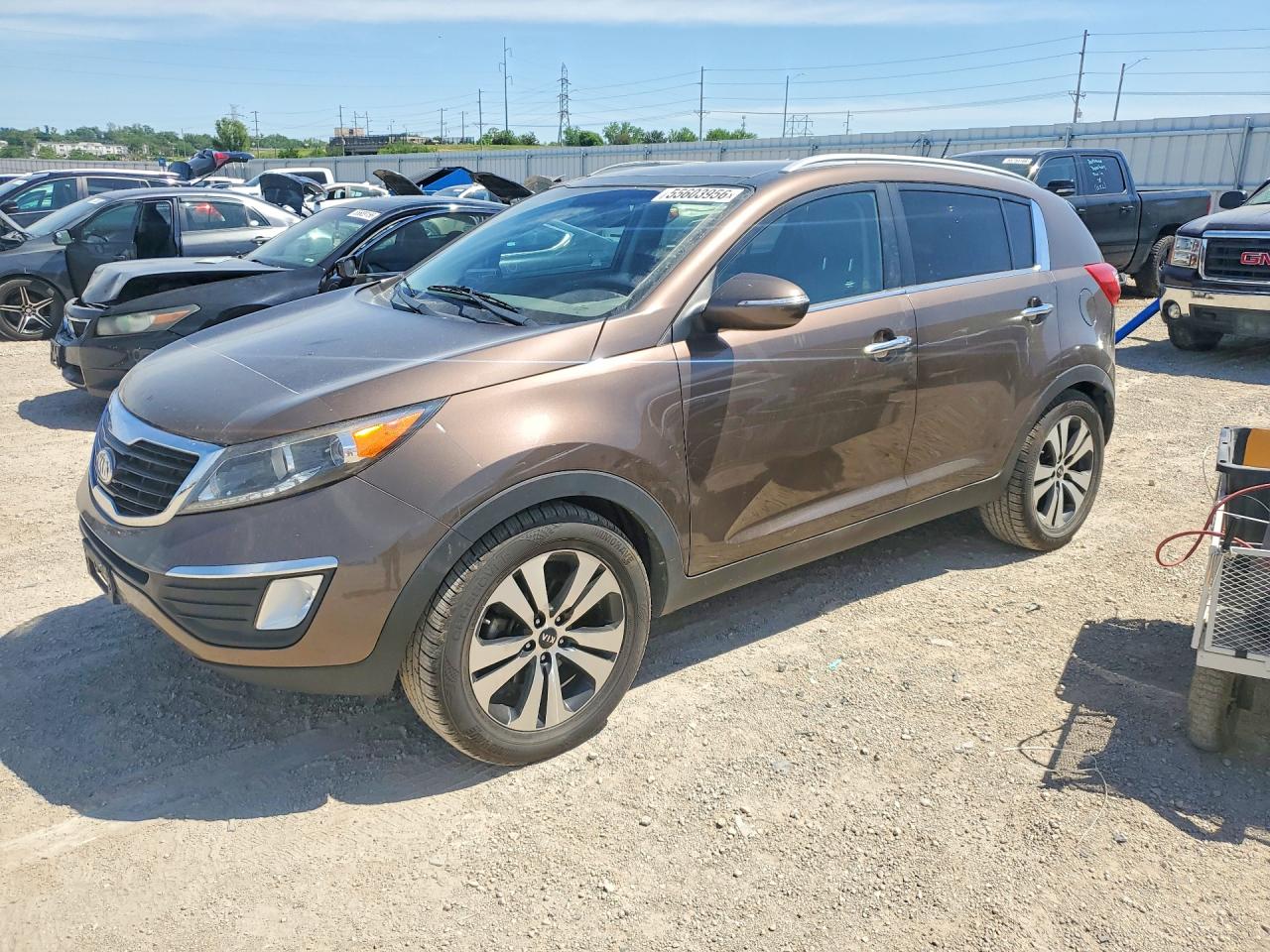 2012 Kia Sportage Ex Brown vin: KNDPCCA24C7219434