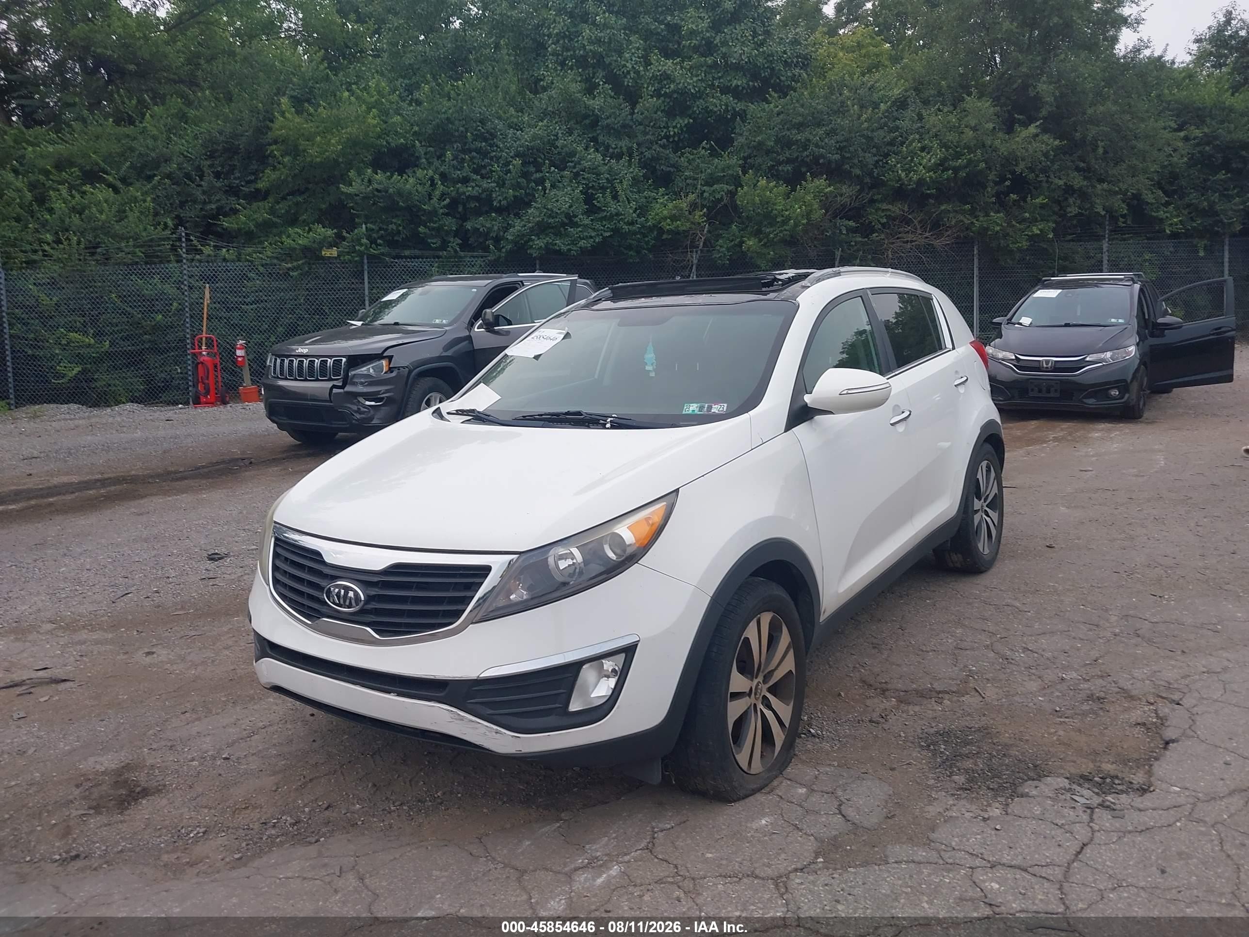 2012 Kia Sportage Ex White vin: KNDPCCA24C7226545