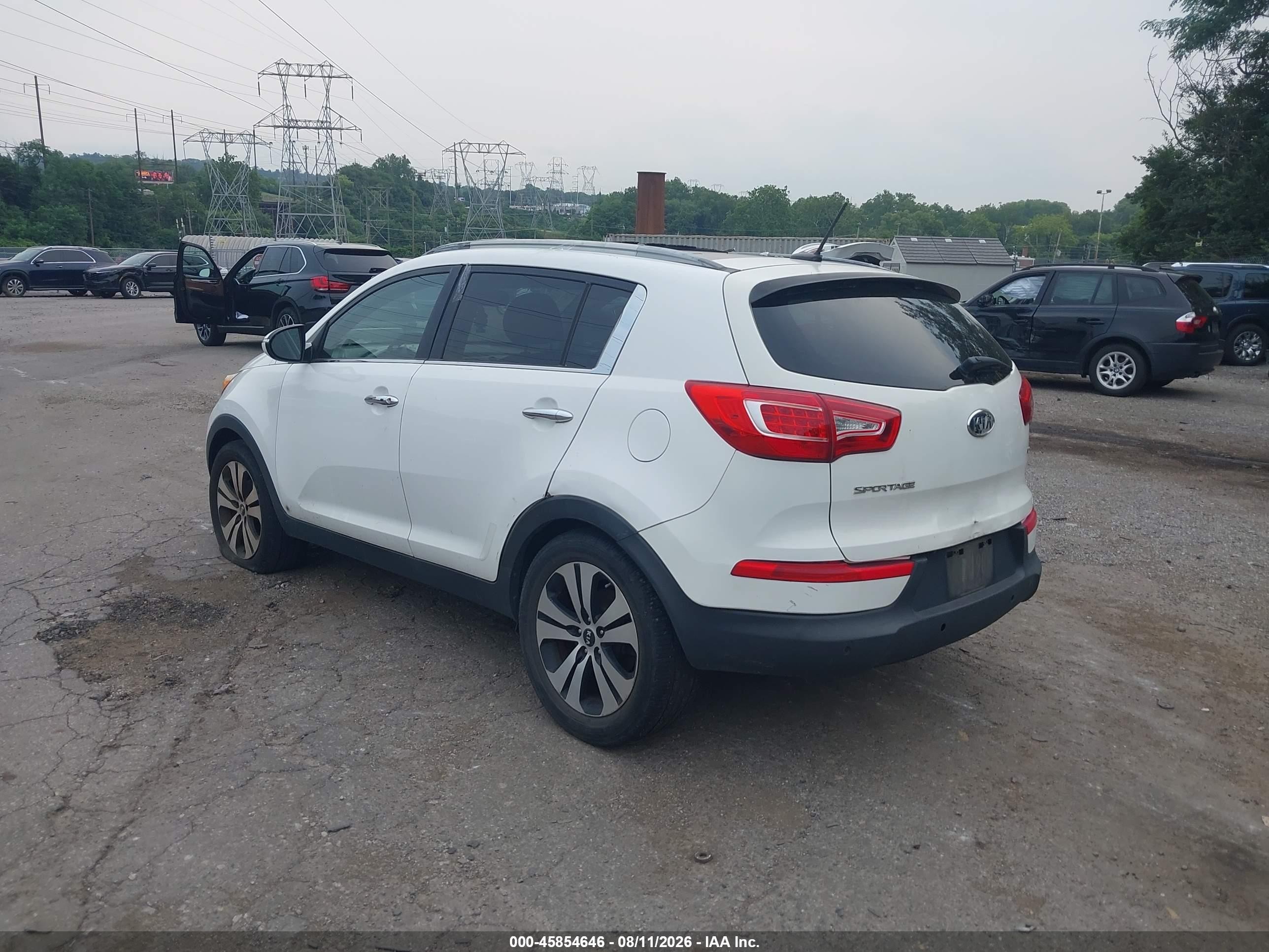 2012 Kia Sportage Ex White vin: KNDPCCA24C7226545