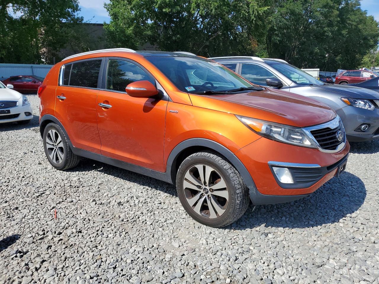 2013 Kia Sportage Ex Orange vin: KNDPCCA24D7363356
