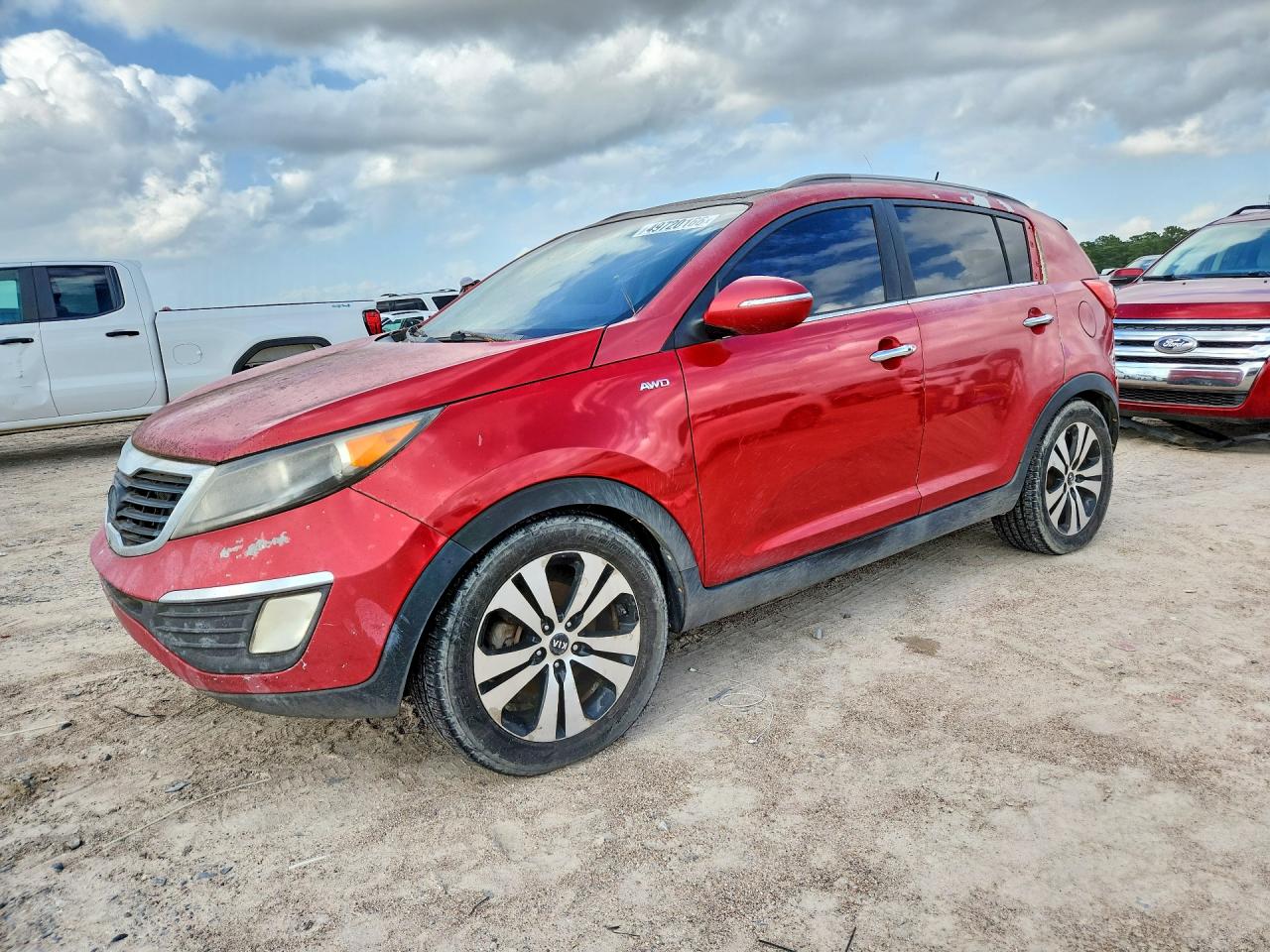 2012 Kia Sportage Ex Red vin: KNDPCCA25C7180921