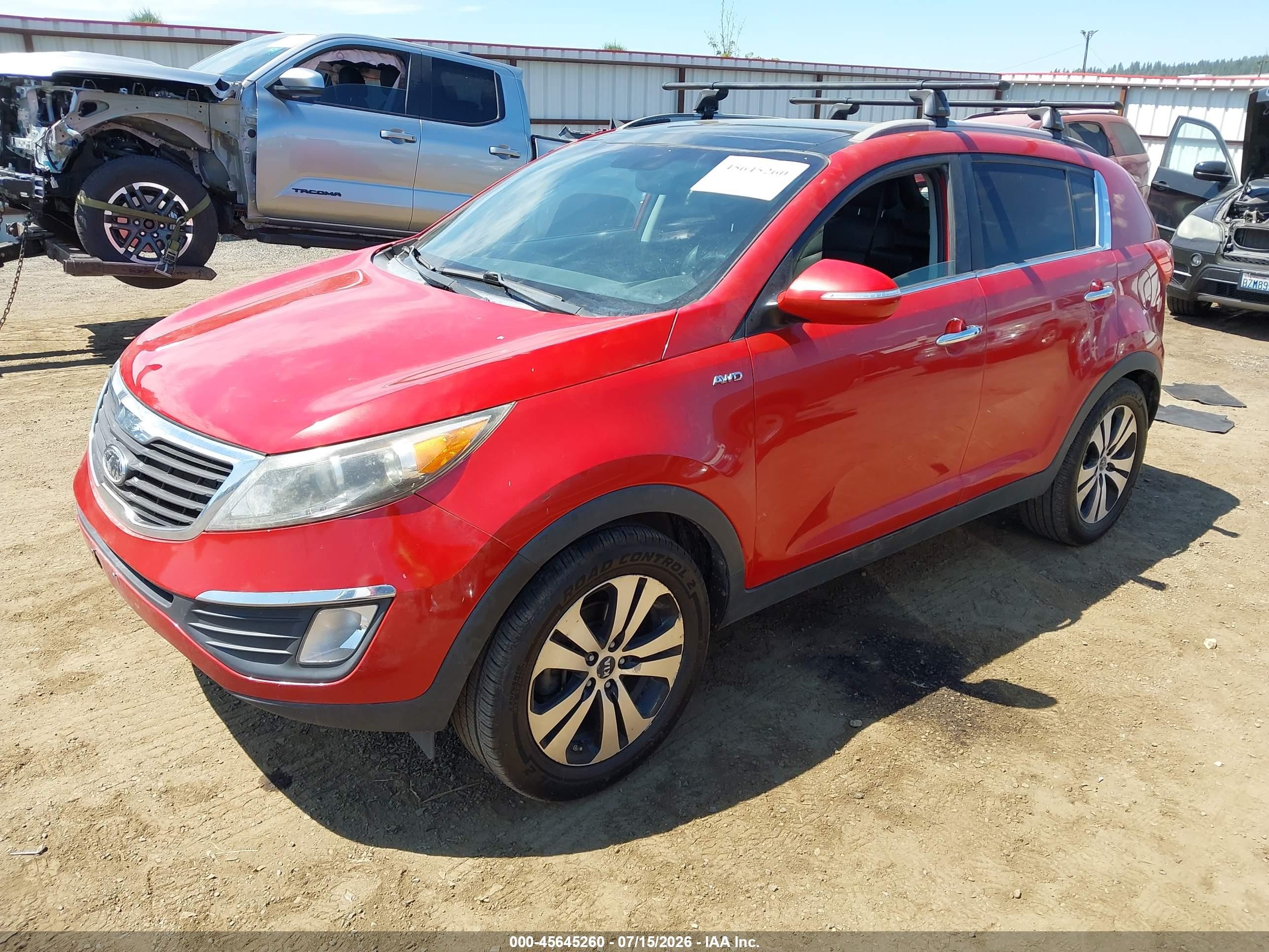 2011 Kia Sportage Ex Maroon vin: KNDPCCA26B7152625