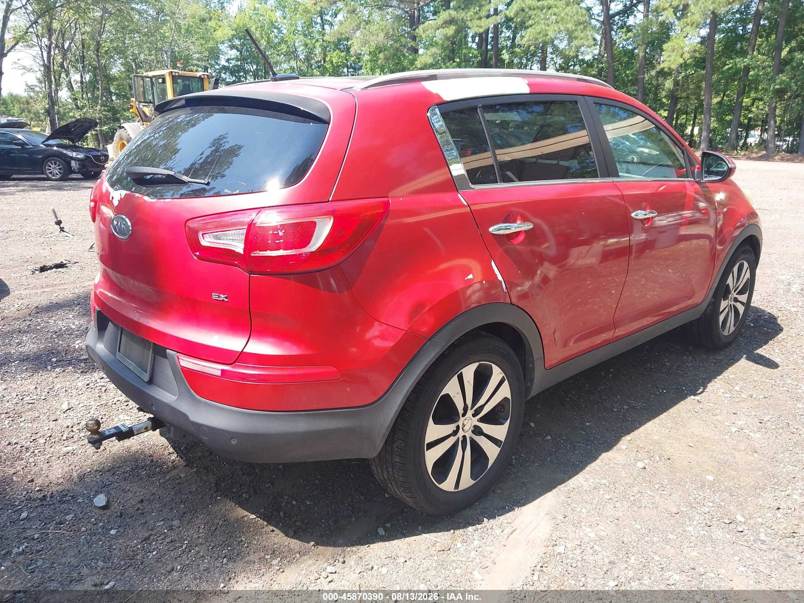 2012 Kia Sportage Ex Red vin: KNDPCCA26C7212520