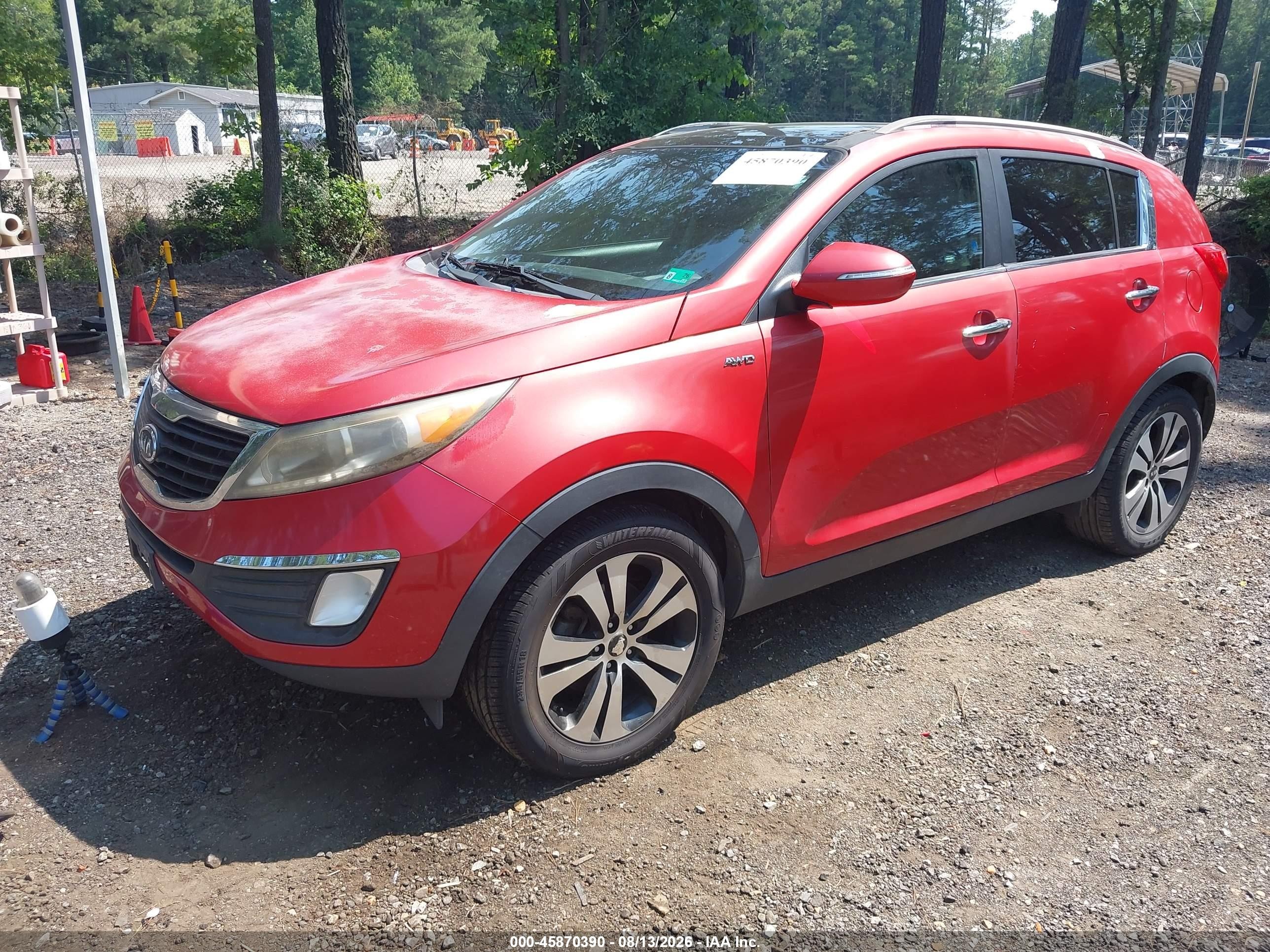 2012 Kia Sportage Ex Red vin: KNDPCCA26C7212520