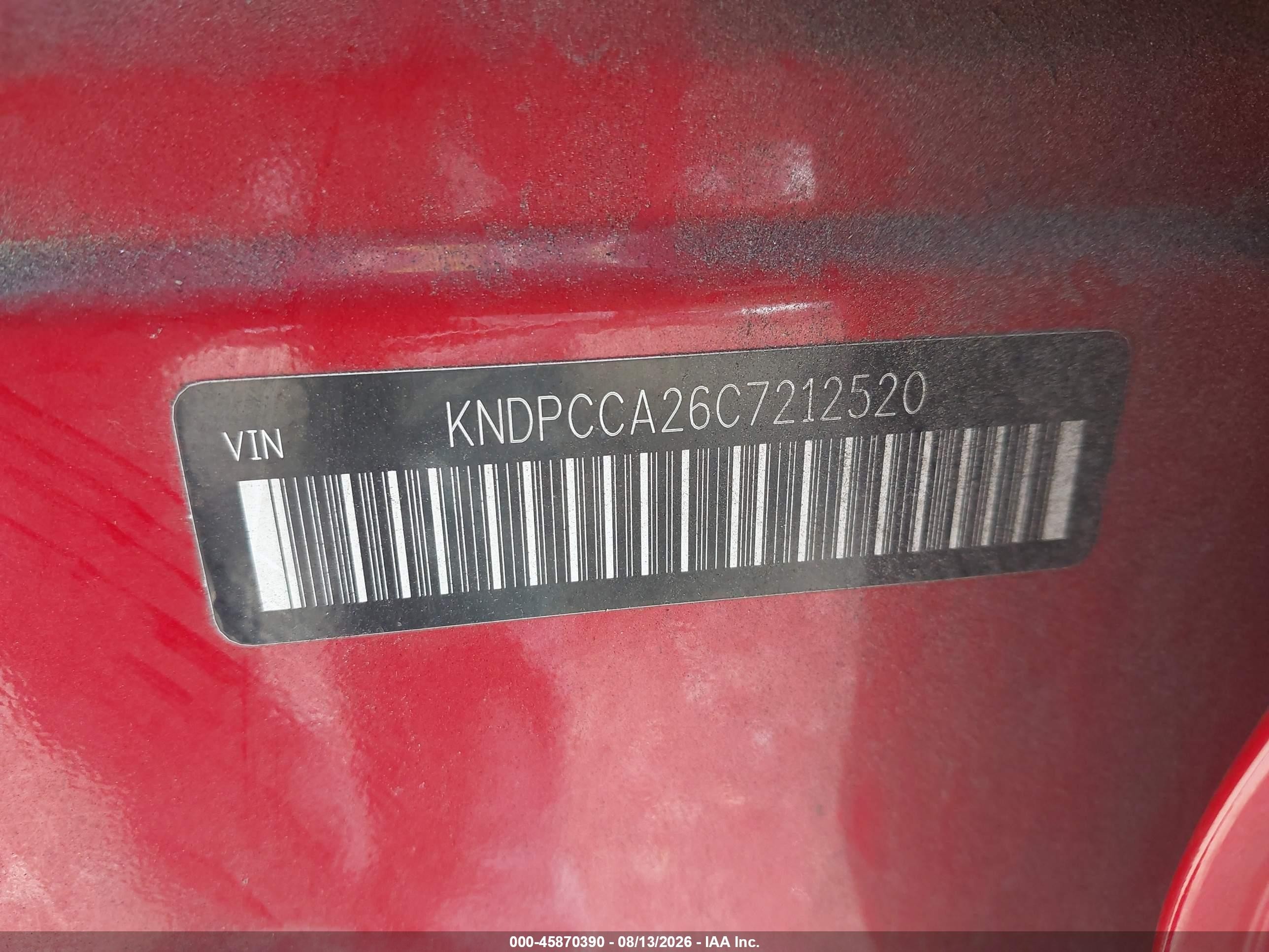 2012 Kia Sportage Ex Red vin: KNDPCCA26C7212520