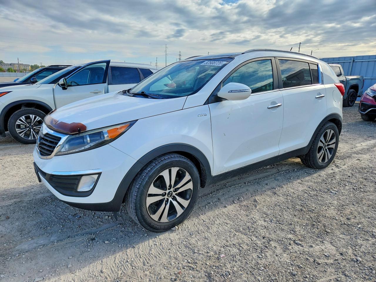 2012 Kia Sportage Ex White vin: KNDPCCA26C7250247