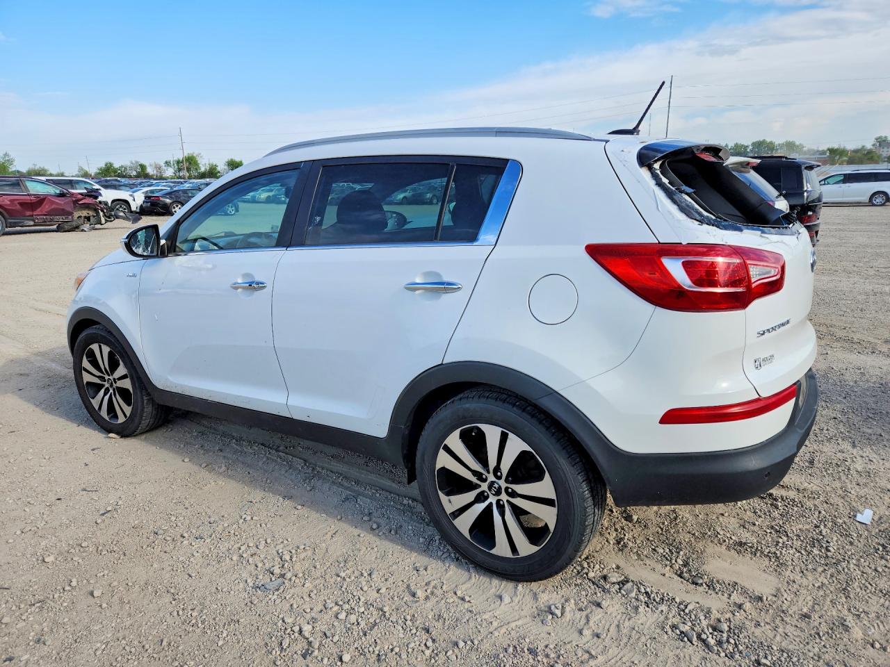2012 Kia Sportage Ex White vin: KNDPCCA26C7250247