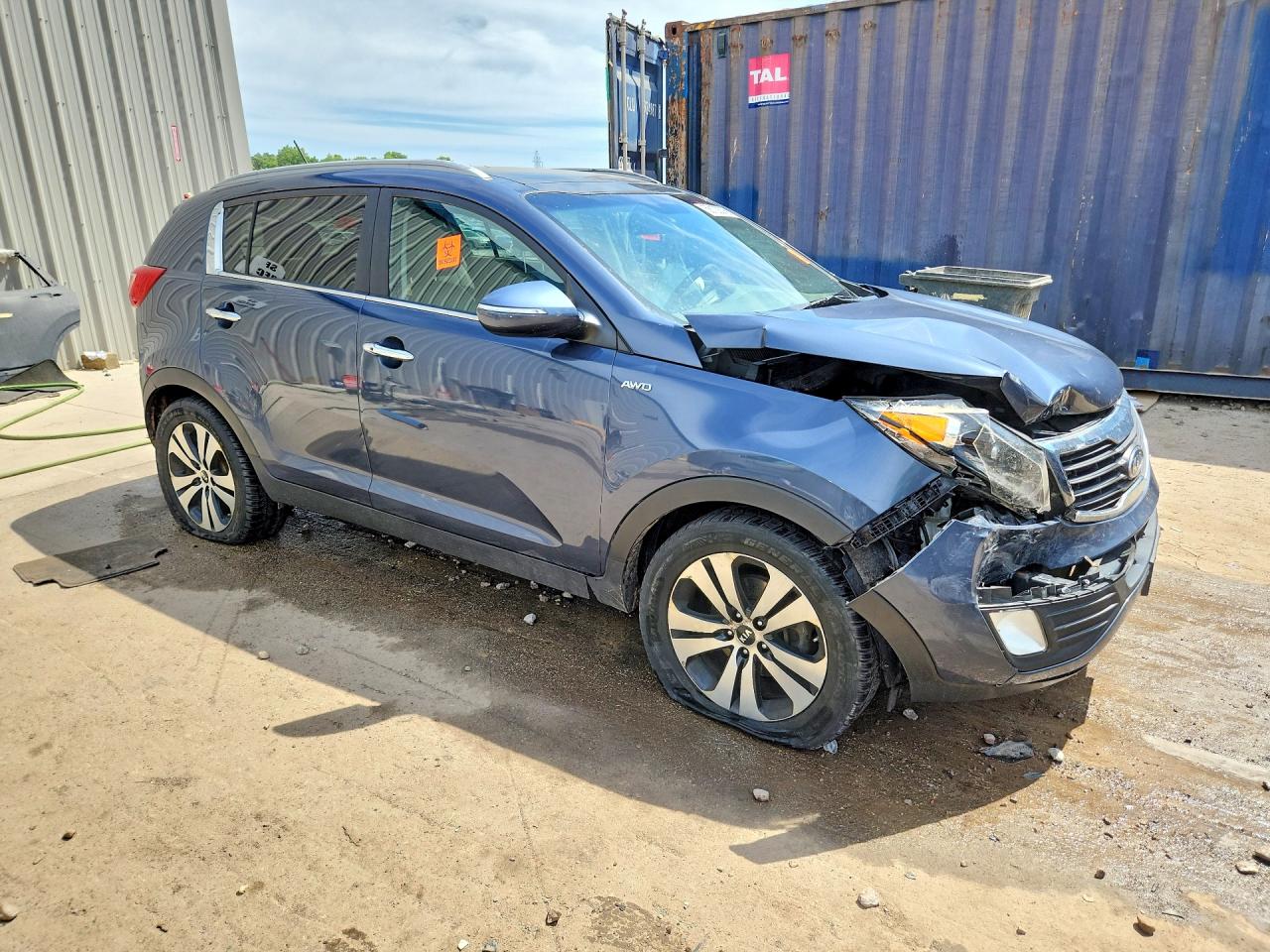 2012 Kia Sportage Ex Blue vin: KNDPCCA27C7179348
