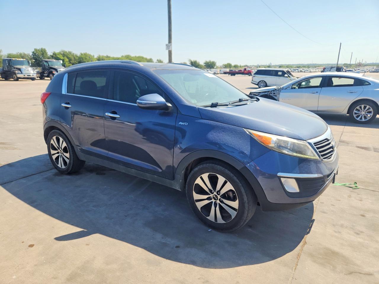 2012 Kia Sportage Ex Blue vin: KNDPCCA27C7202515