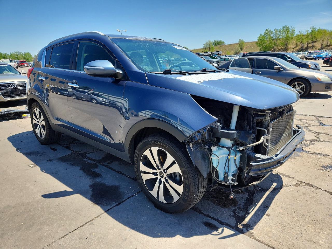 2013 Kia Sportage Ex Blue vin: KNDPCCA27D7372312