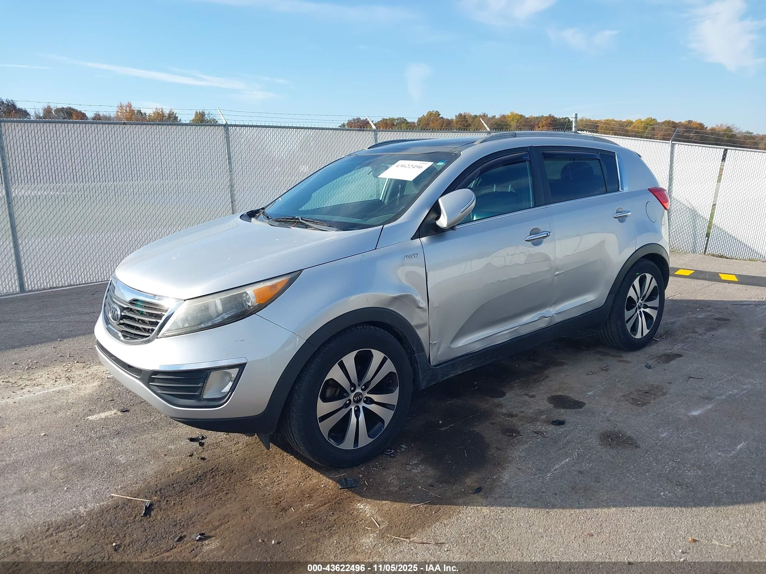 2011 Kia Sportage Ex Silver vin: KNDPCCA28B7031594