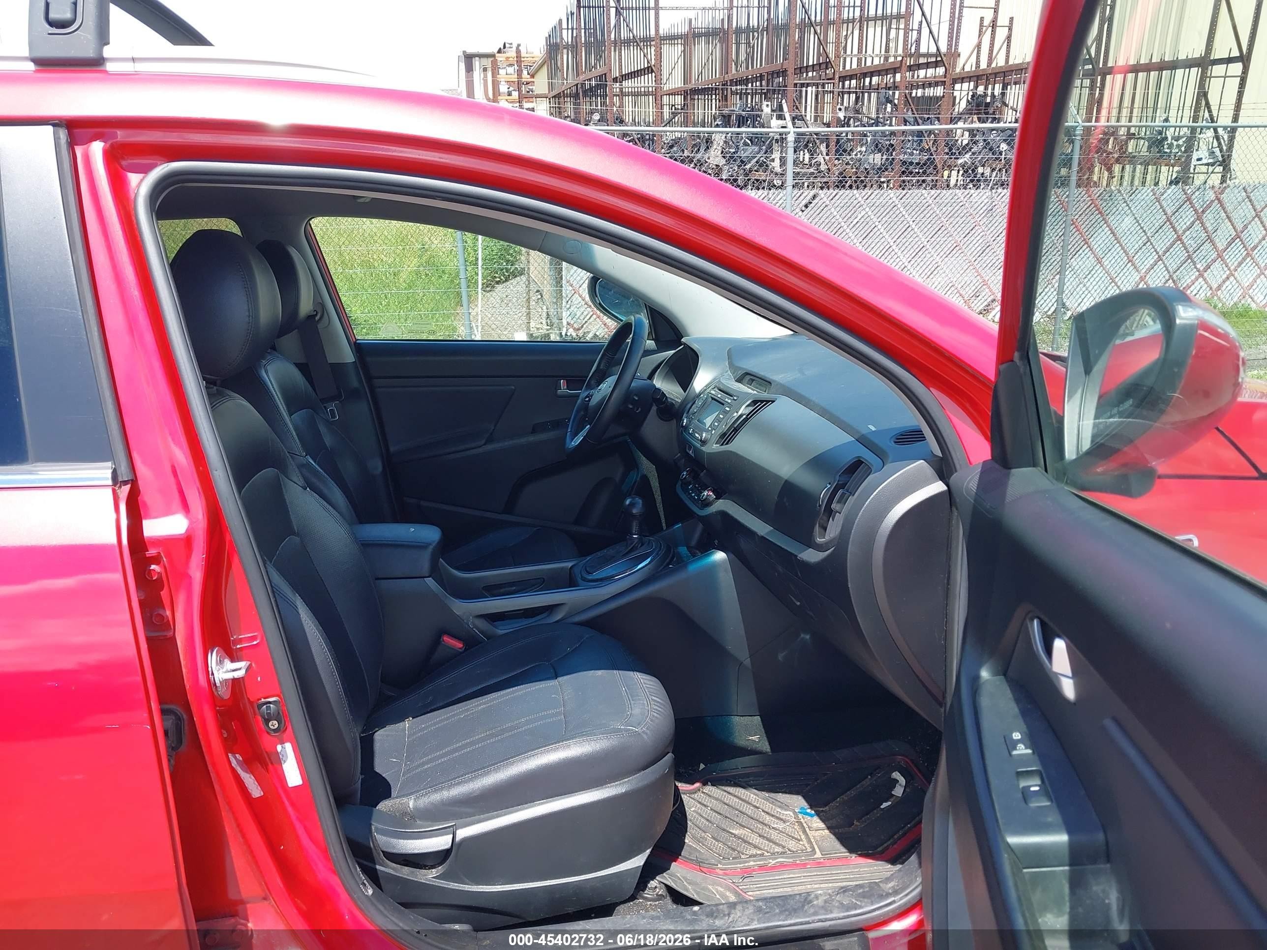 2012 Kia Sportage Ex Red vin: KNDPCCA28C7347868