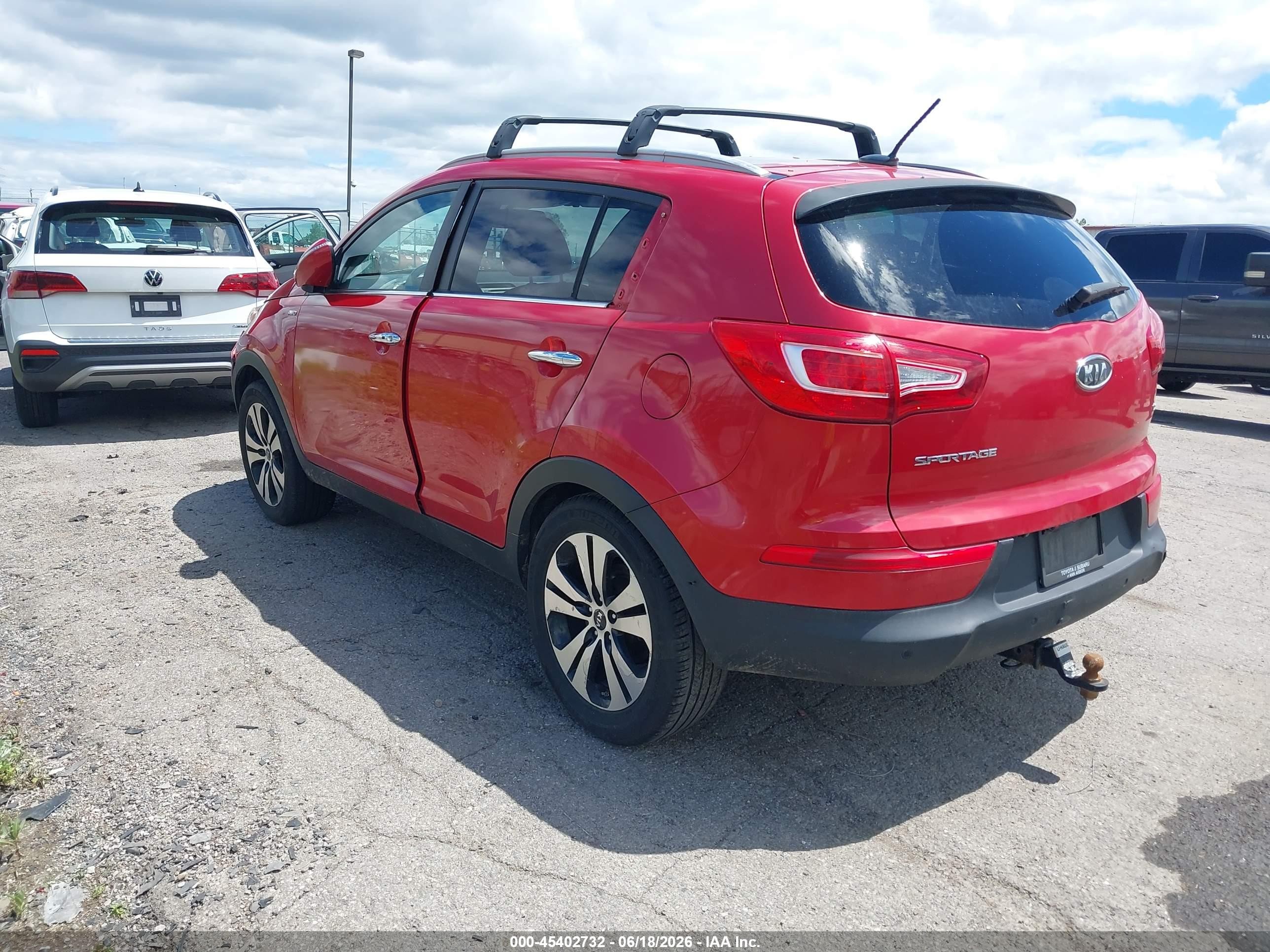 2012 Kia Sportage Ex Red vin: KNDPCCA28C7347868