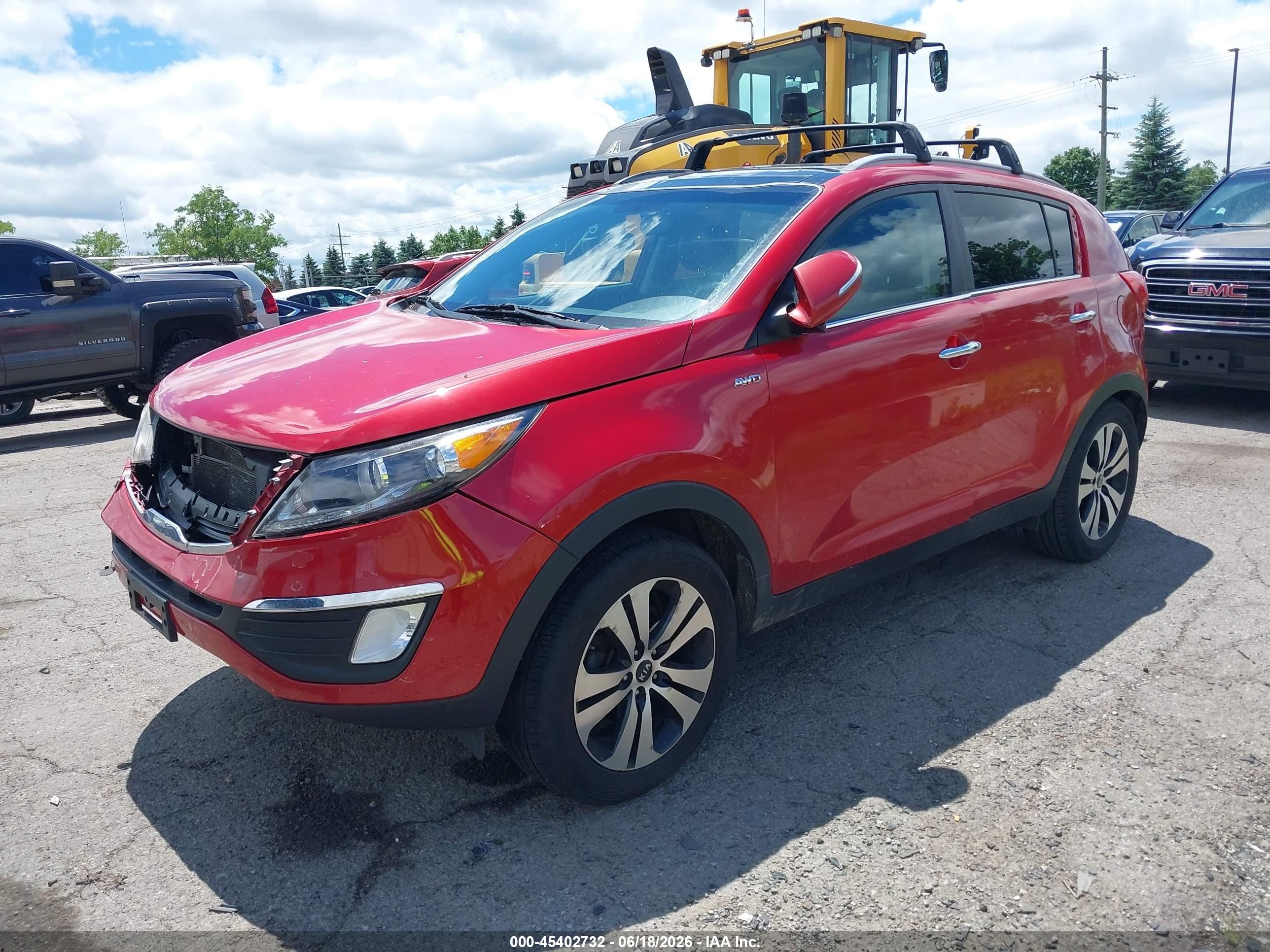 2012 Kia Sportage Ex Red vin: KNDPCCA28C7347868