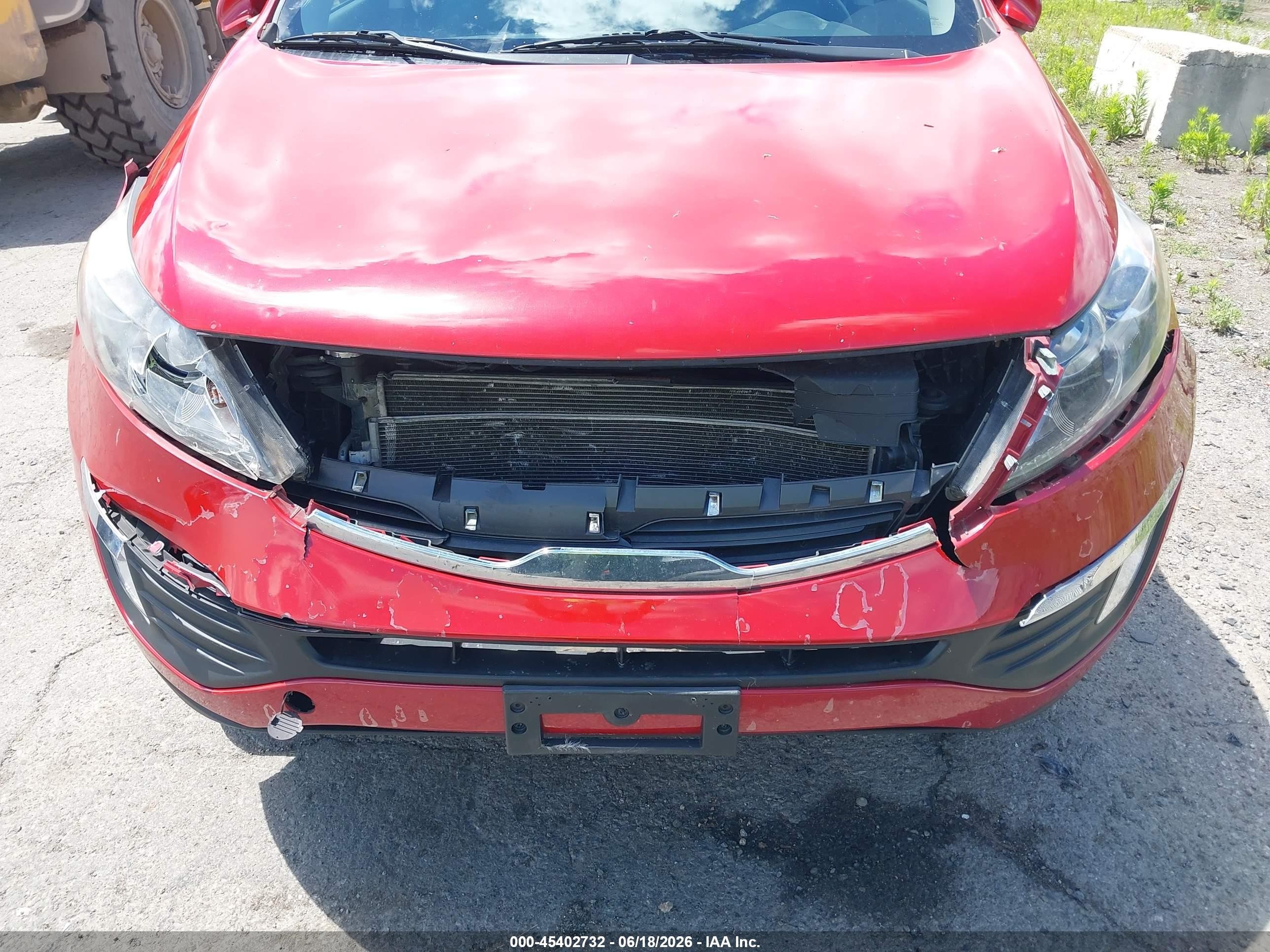 2012 Kia Sportage Ex Red vin: KNDPCCA28C7347868