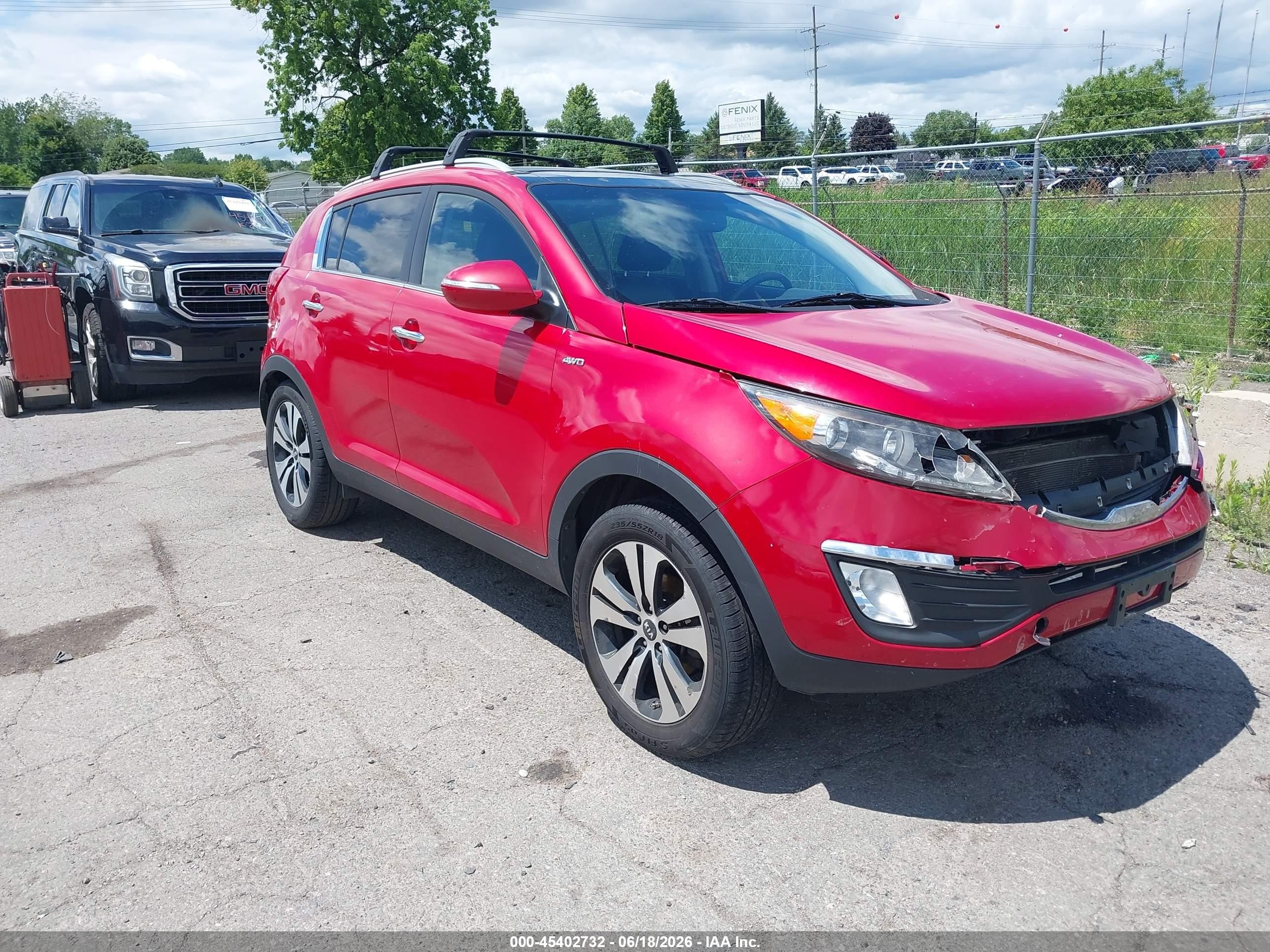 2012 Kia Sportage Ex Red vin: KNDPCCA28C7347868