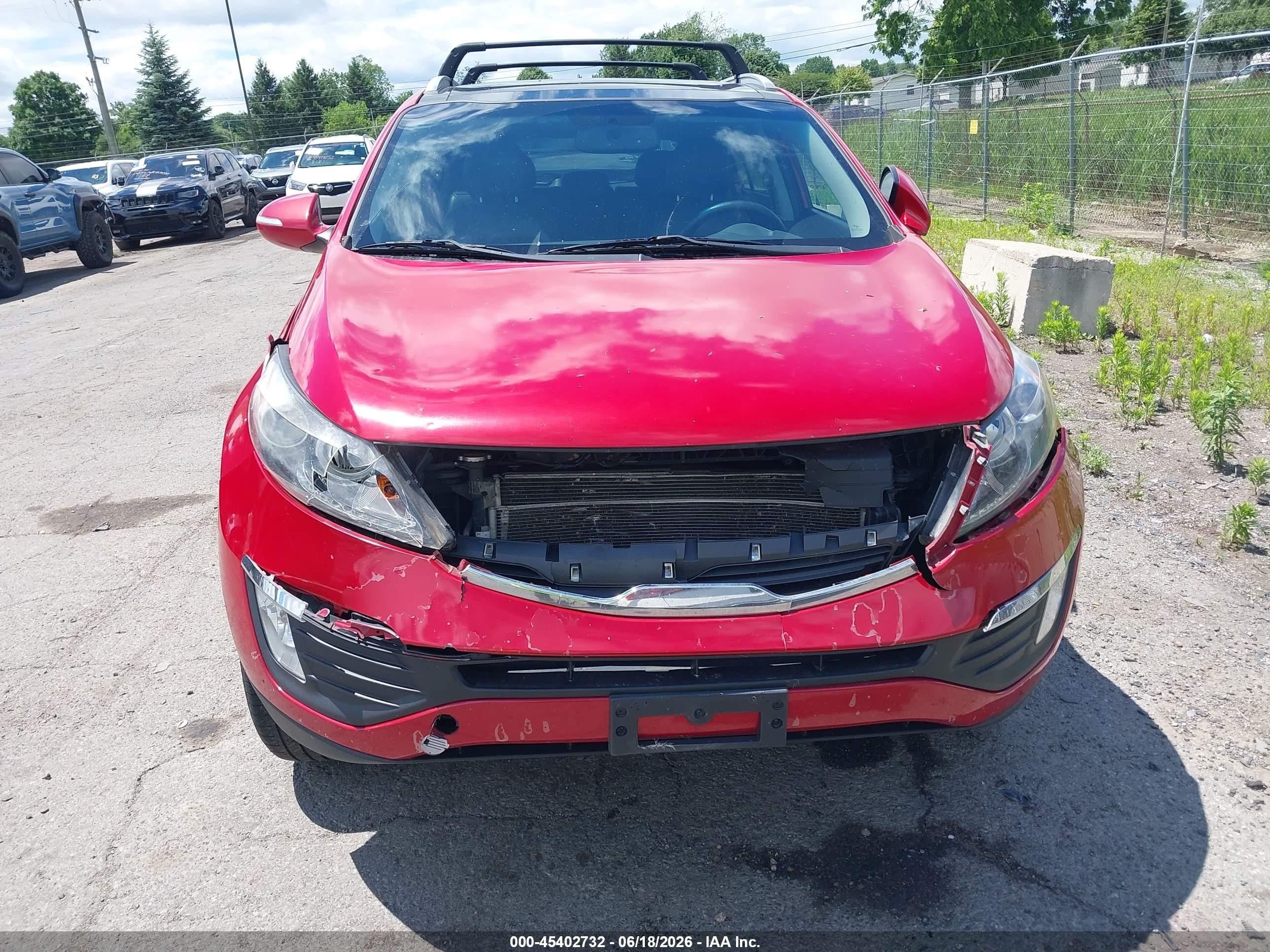 2012 Kia Sportage Ex Red vin: KNDPCCA28C7347868