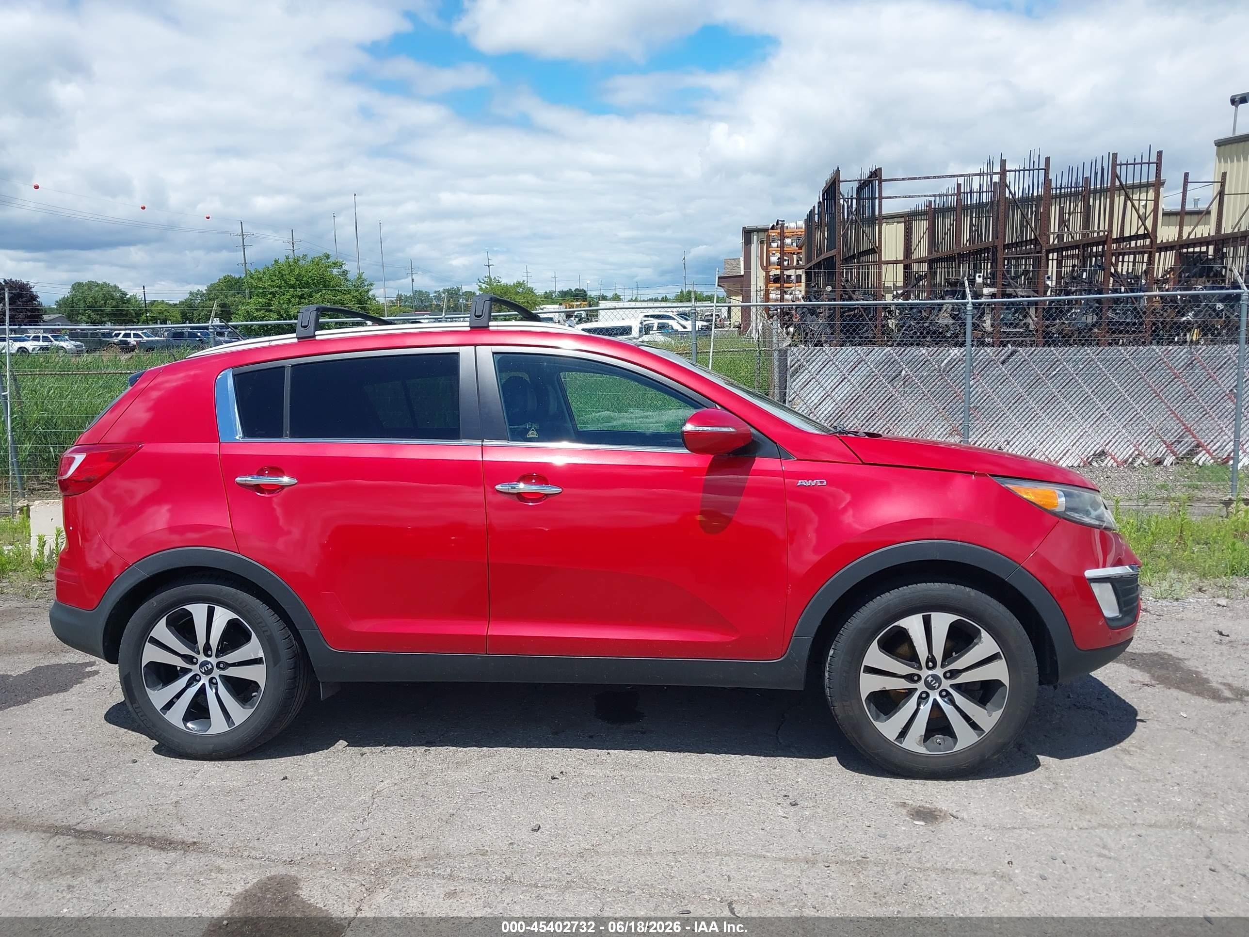 2012 Kia Sportage Ex Red vin: KNDPCCA28C7347868