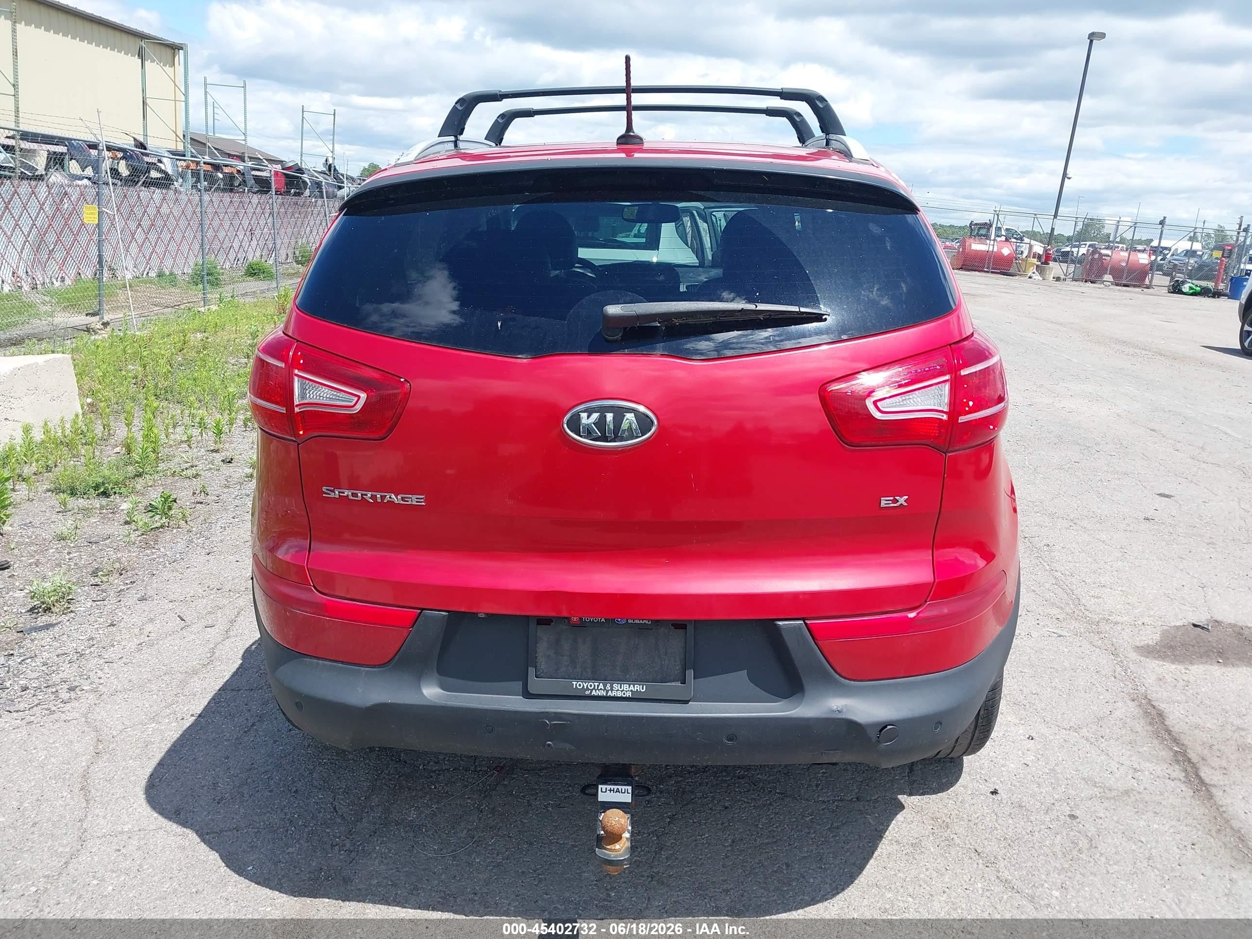 2012 Kia Sportage Ex Red vin: KNDPCCA28C7347868